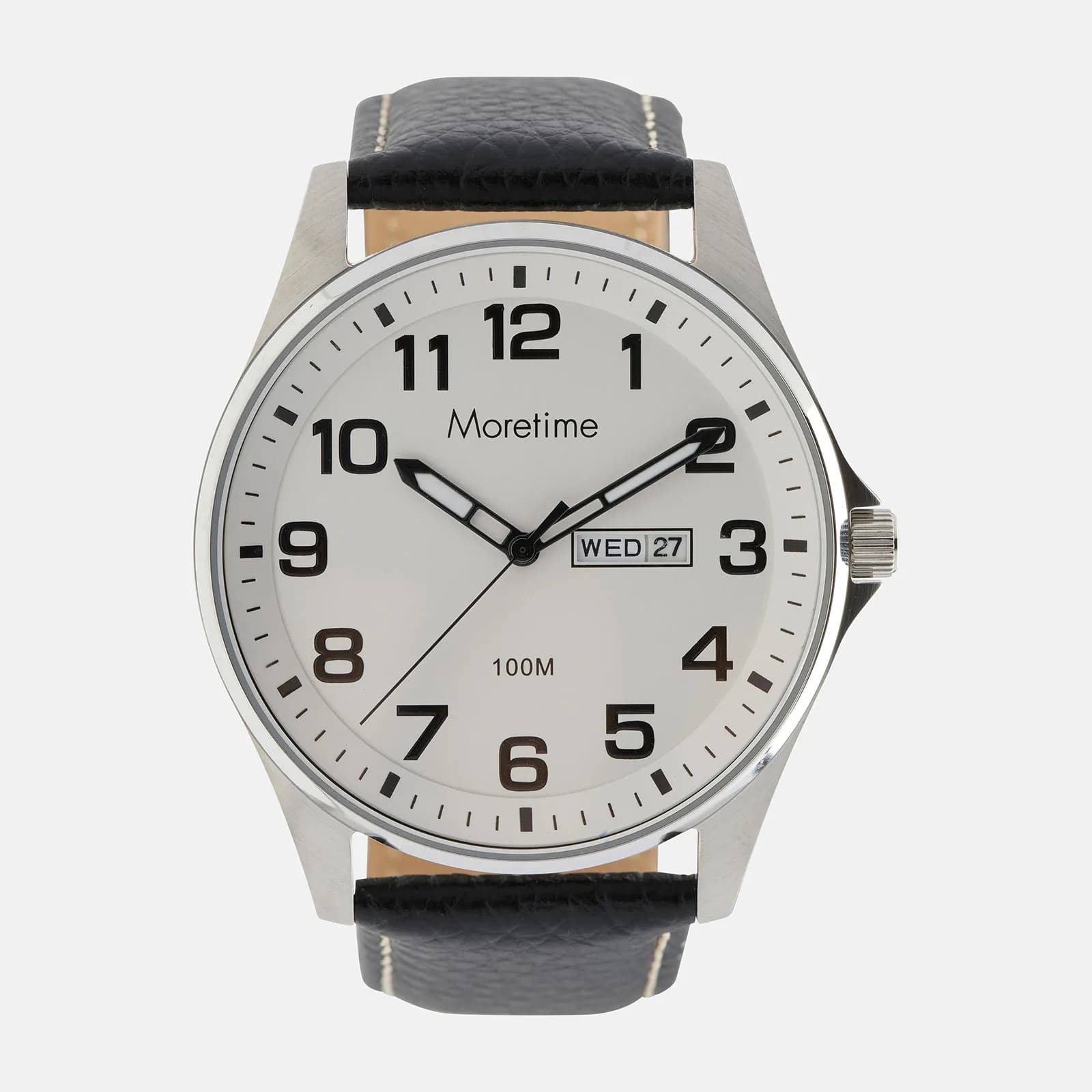 Moretime herrklocka - silver/svart, 42 mm