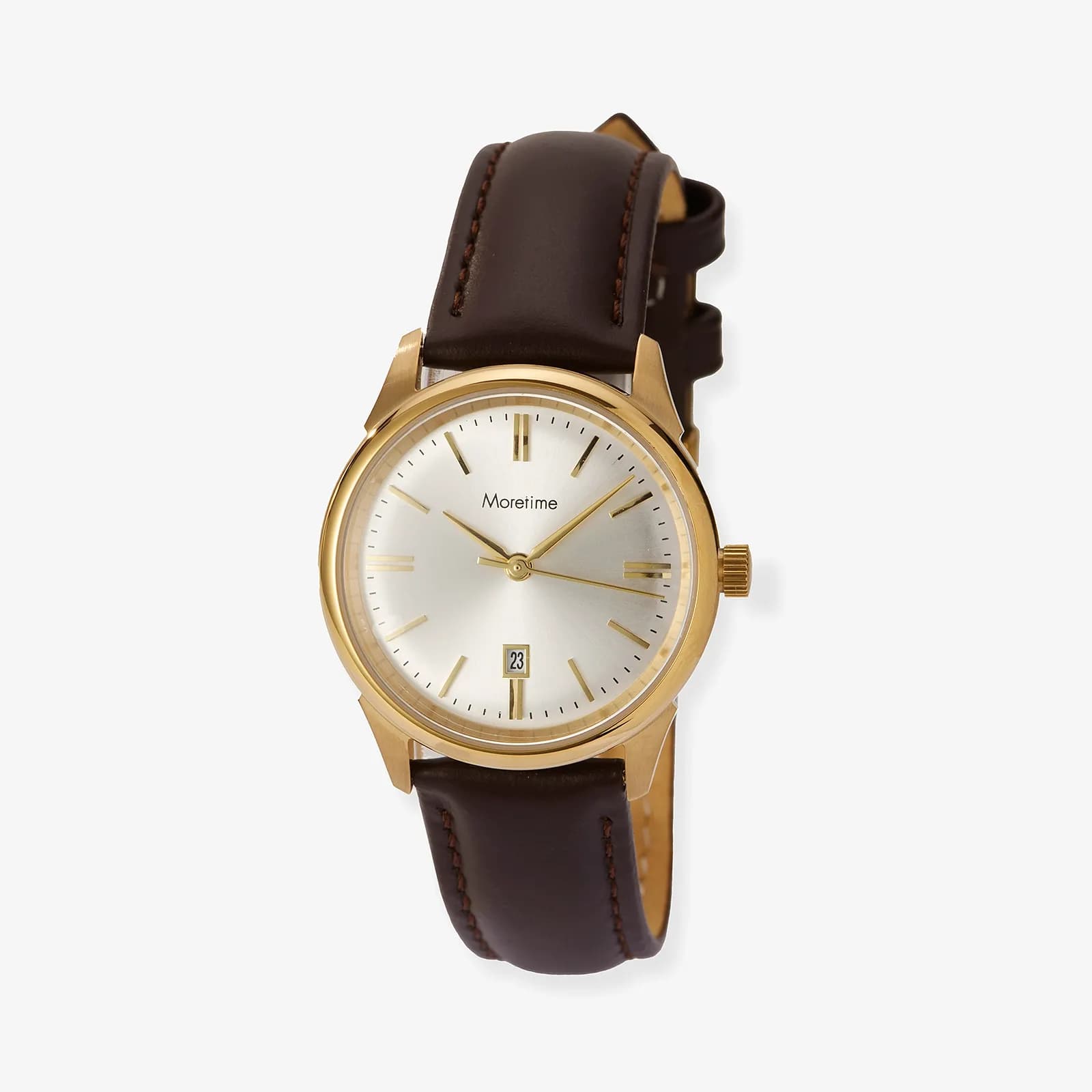 Moretime damklocka silver/guld, läderband - MG1328-636 2