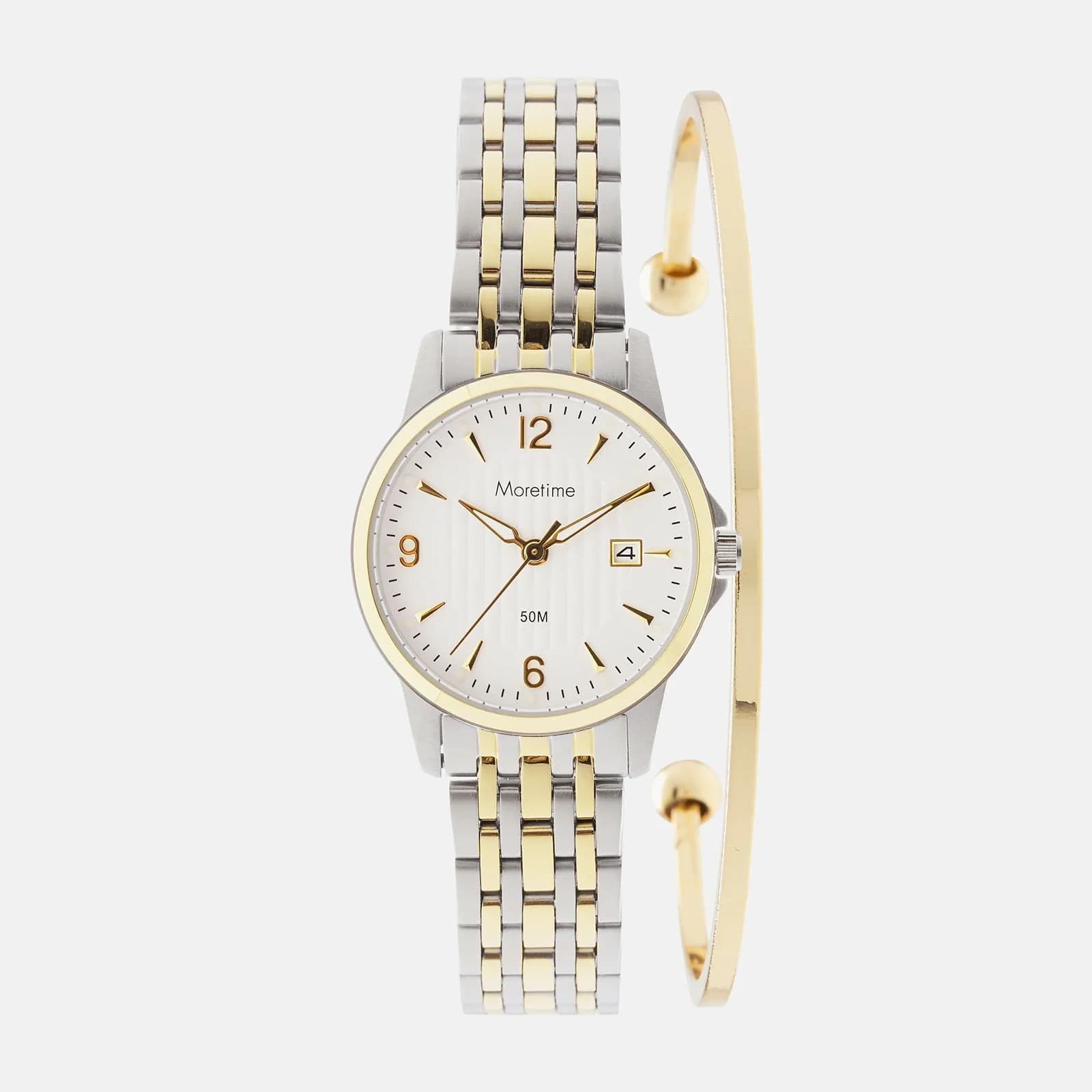 Moretime damklocka - set med armband, bicolor, 28 mm 2