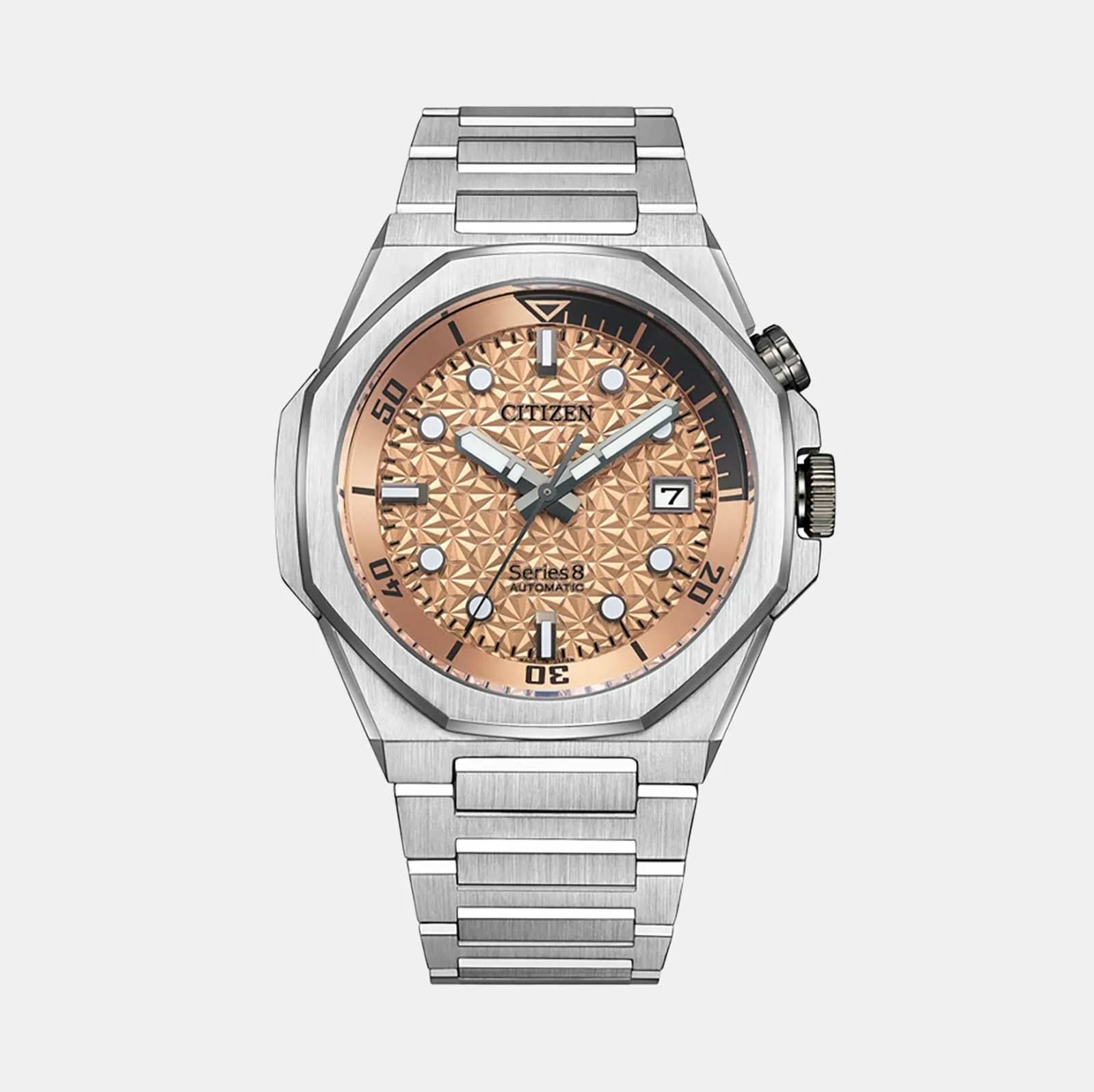 Citizen Series 8 Automatic stål/brun NB6066-51W 1