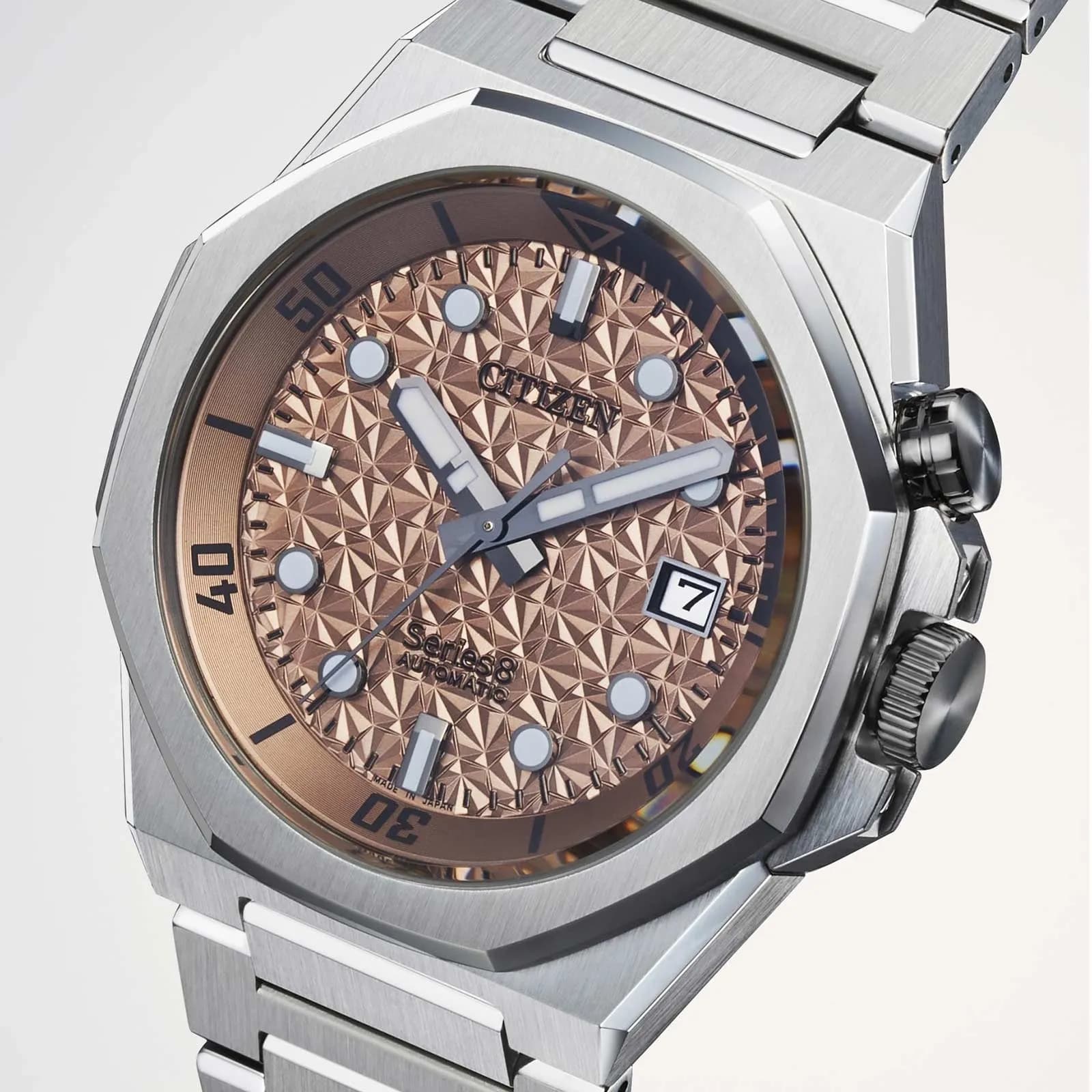 Citizen Series 8 Automatic stål/brun NB6066-51W 2
