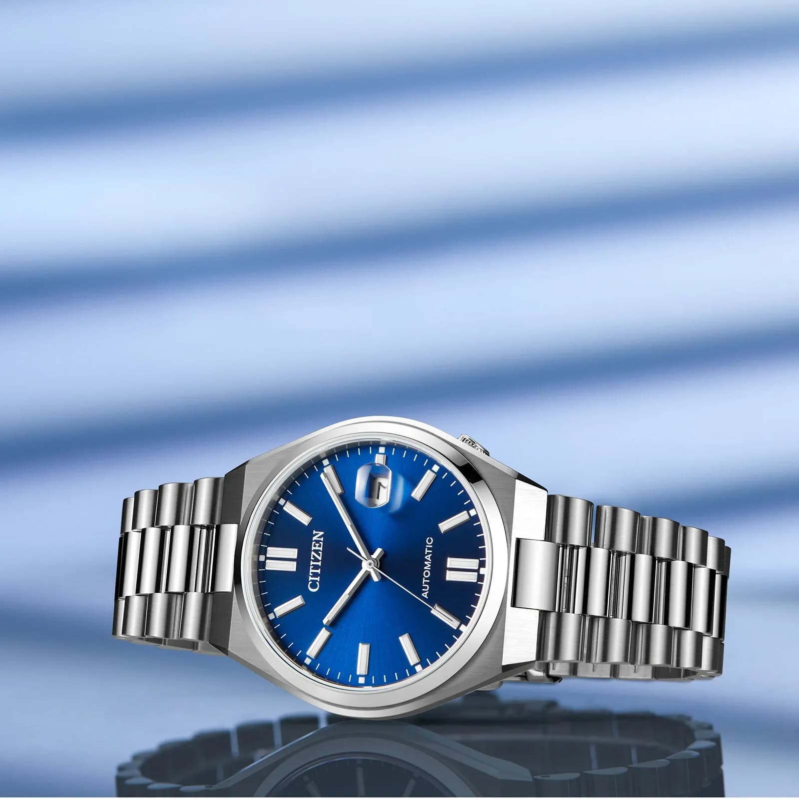 Citizen Tsuyosa automatisk herr - stål/blå NJ0150-81L 5