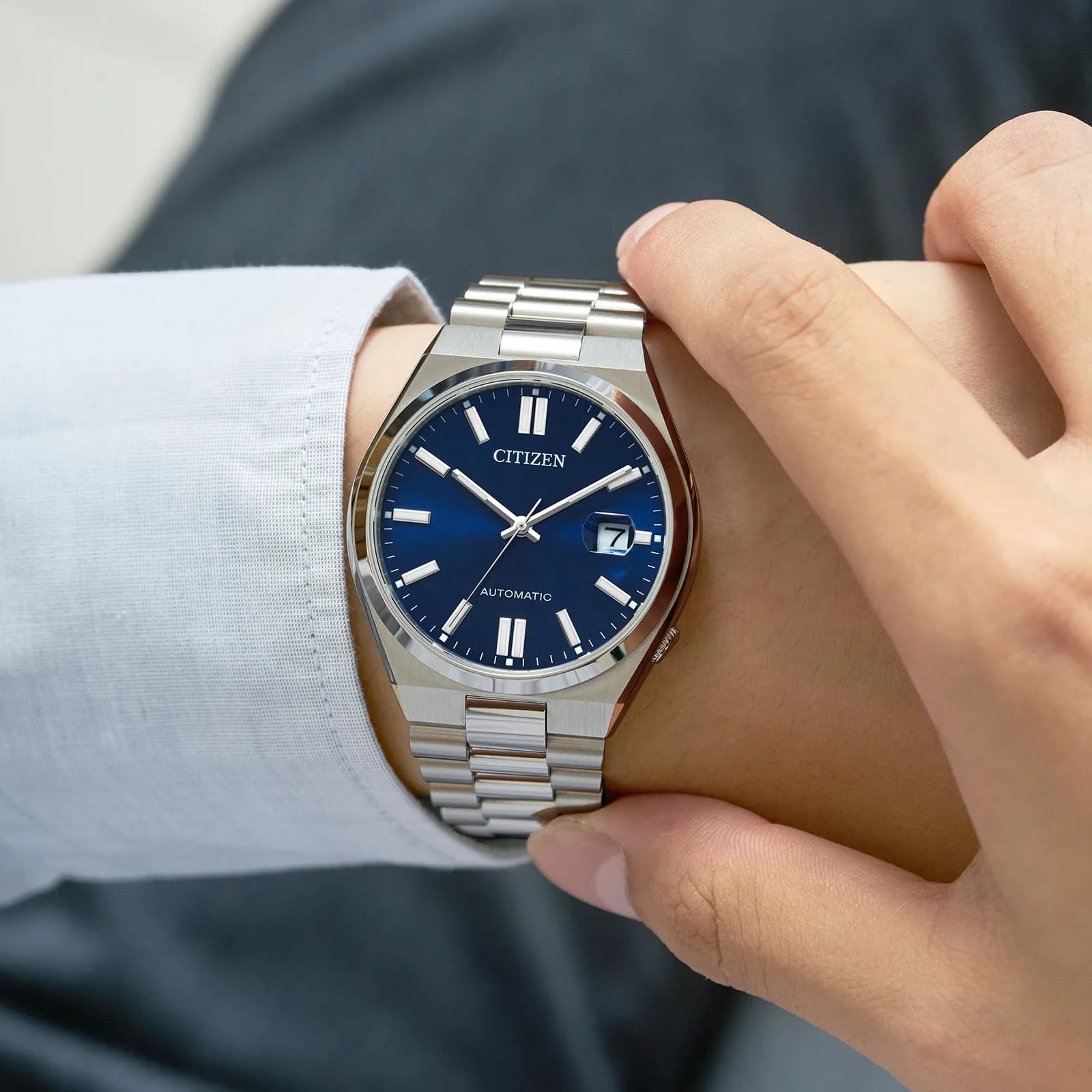 Citizen Tsuyosa automatisk herr - stål/blå NJ0150-81L 6