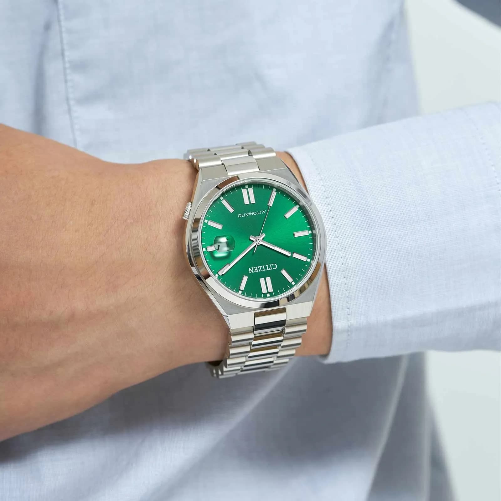 Citizen Tsuyosa automatisk herr - stål/grön NJ0150-81X 10
