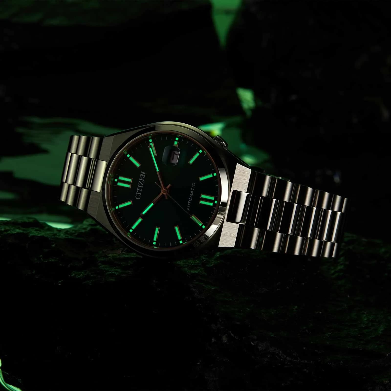 Citizen Tsuyosa automatisk herr - stål/grön NJ0150-81X 3
