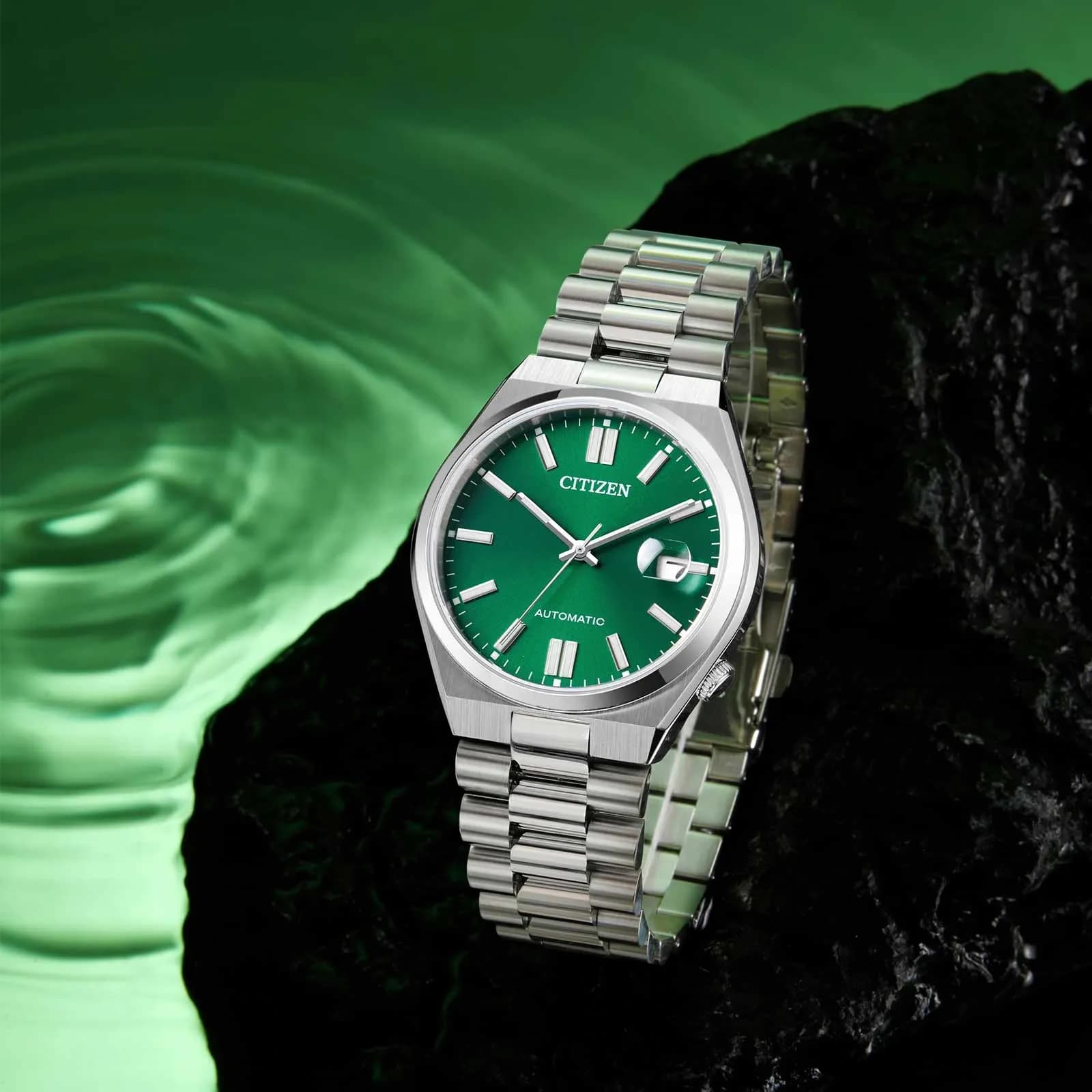 Citizen Tsuyosa automatisk herr - stål/grön NJ0150-81X 8