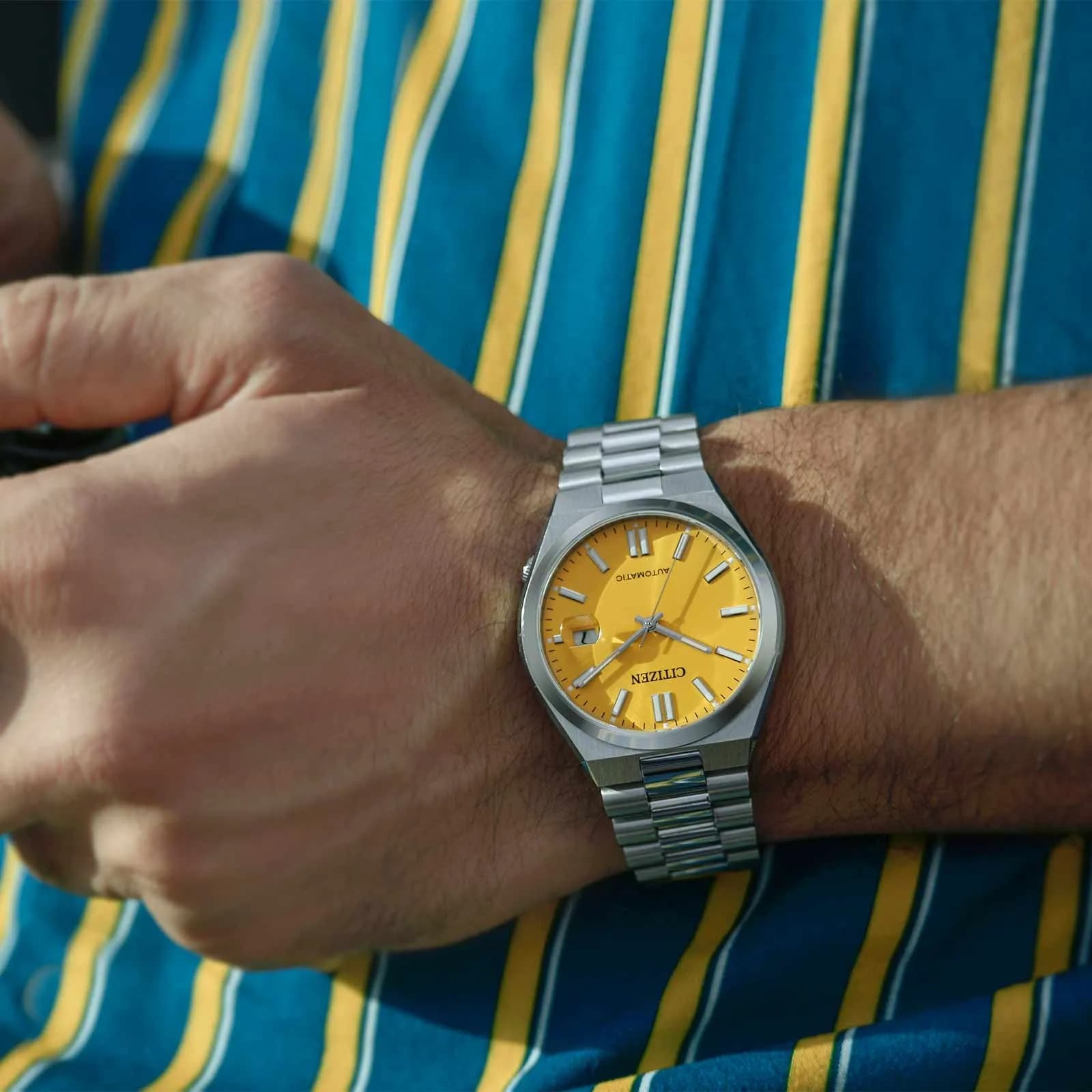 Citizen Tsuyosa automatisk herr - stål/gul NJ0150-81Z 6