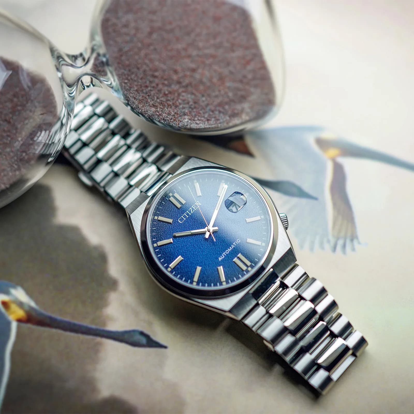 Citizen Tsuyosa automatisk herr - stål/blå NJ0151-88L 8