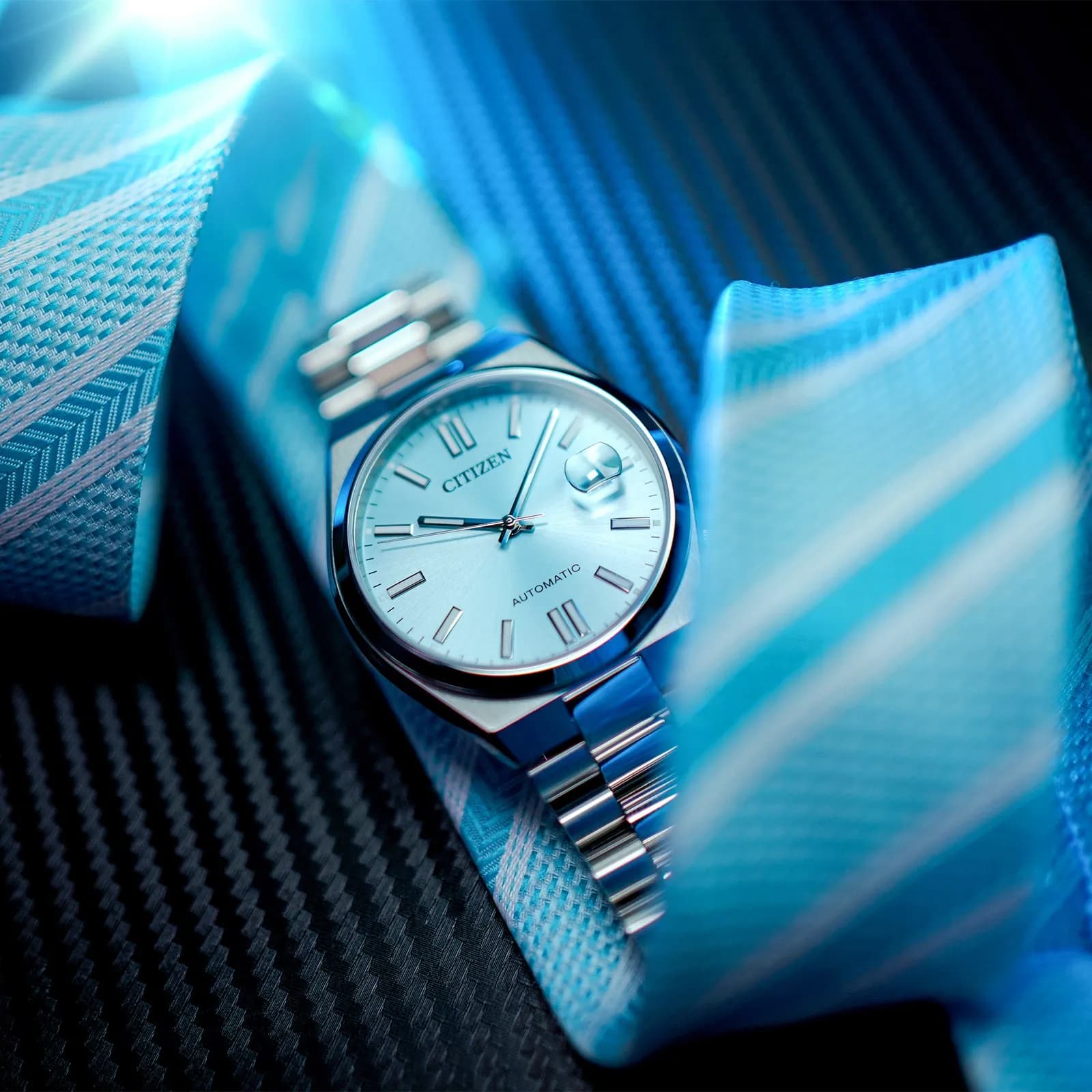 Citizen Tsuyosa automatisk herr - ljusblå NJ0151-88M 6