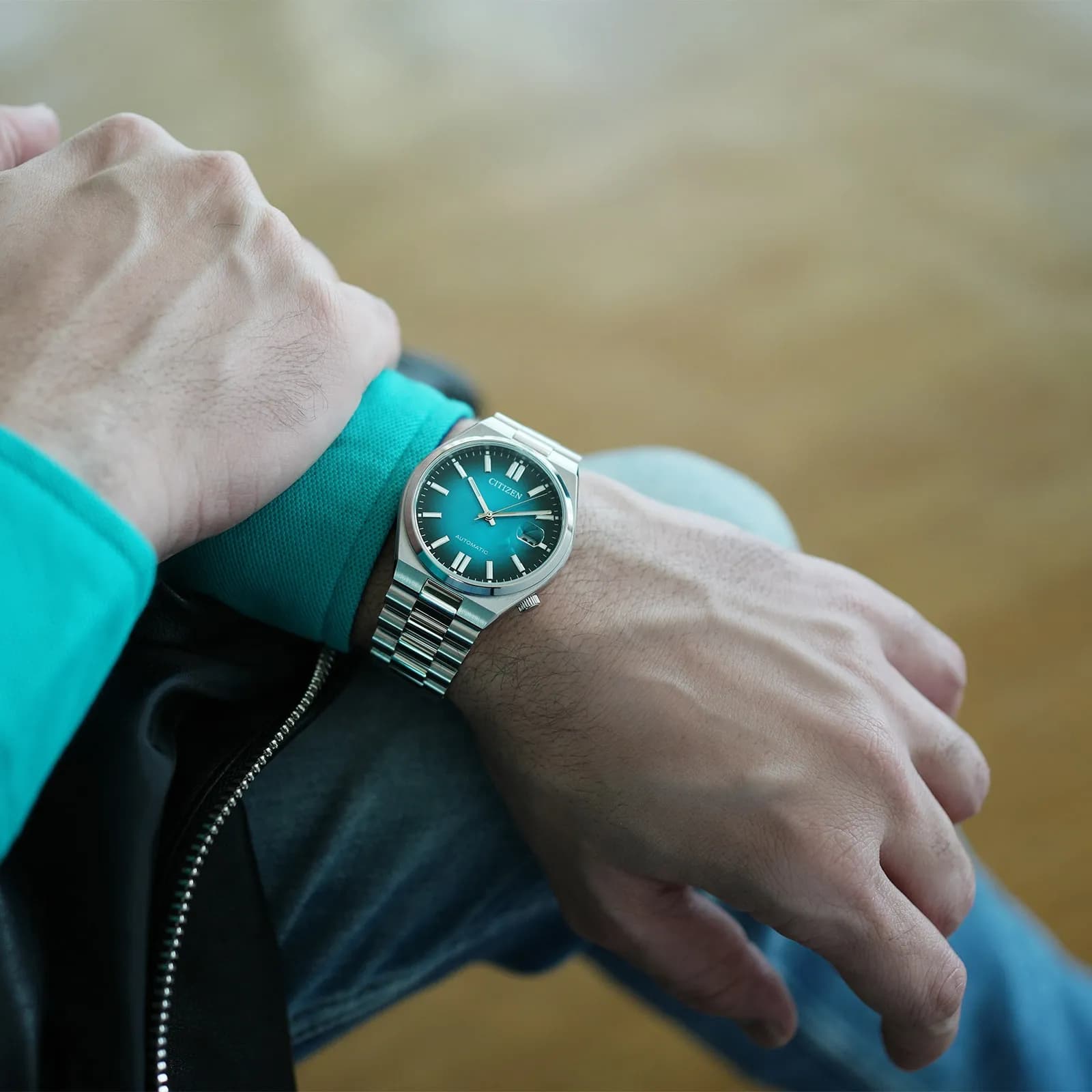Citizen Tsuyosa automatisk herr - turkos NJ0151-88X 4