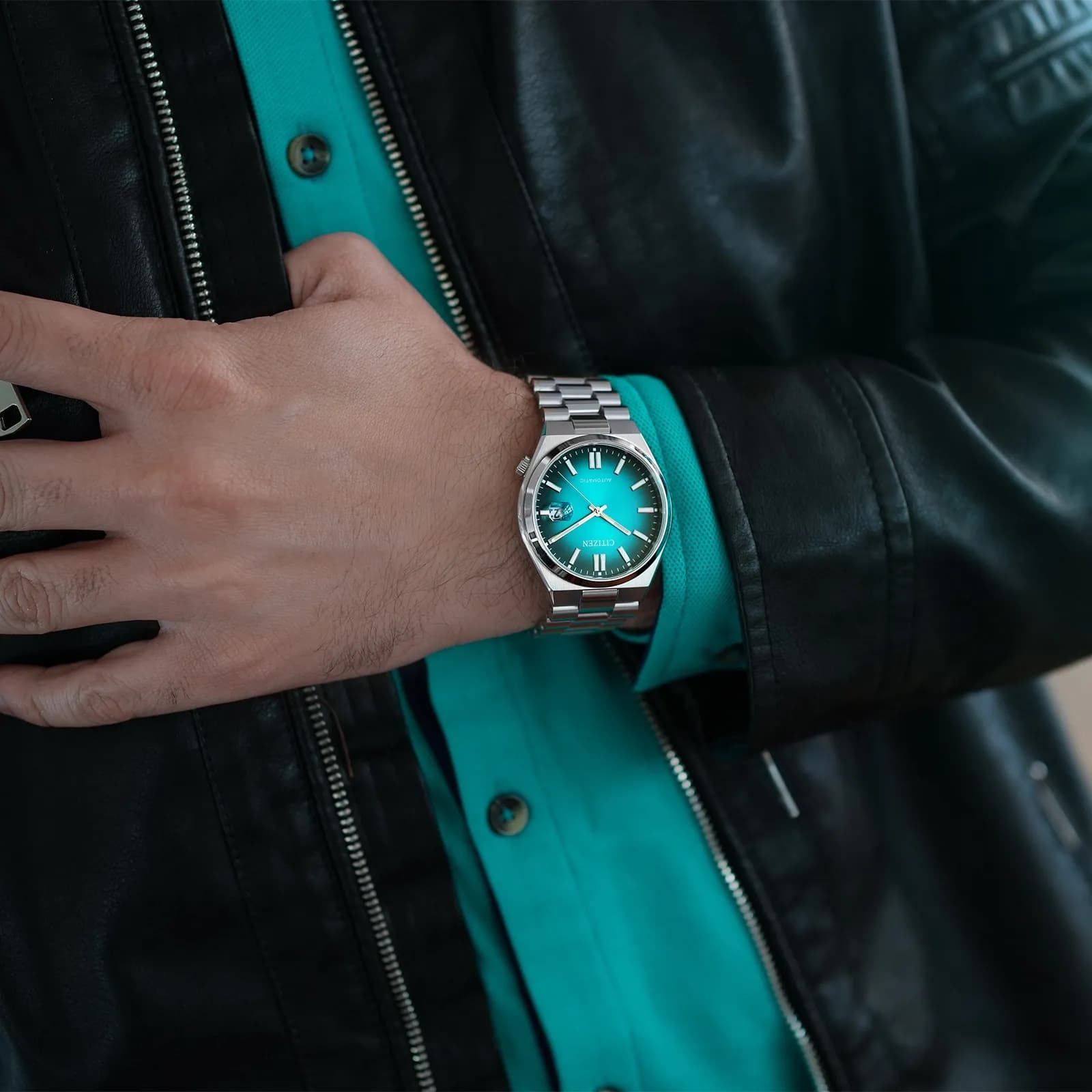 Citizen Tsuyosa automatisk herr - turkos NJ0151-88X 5