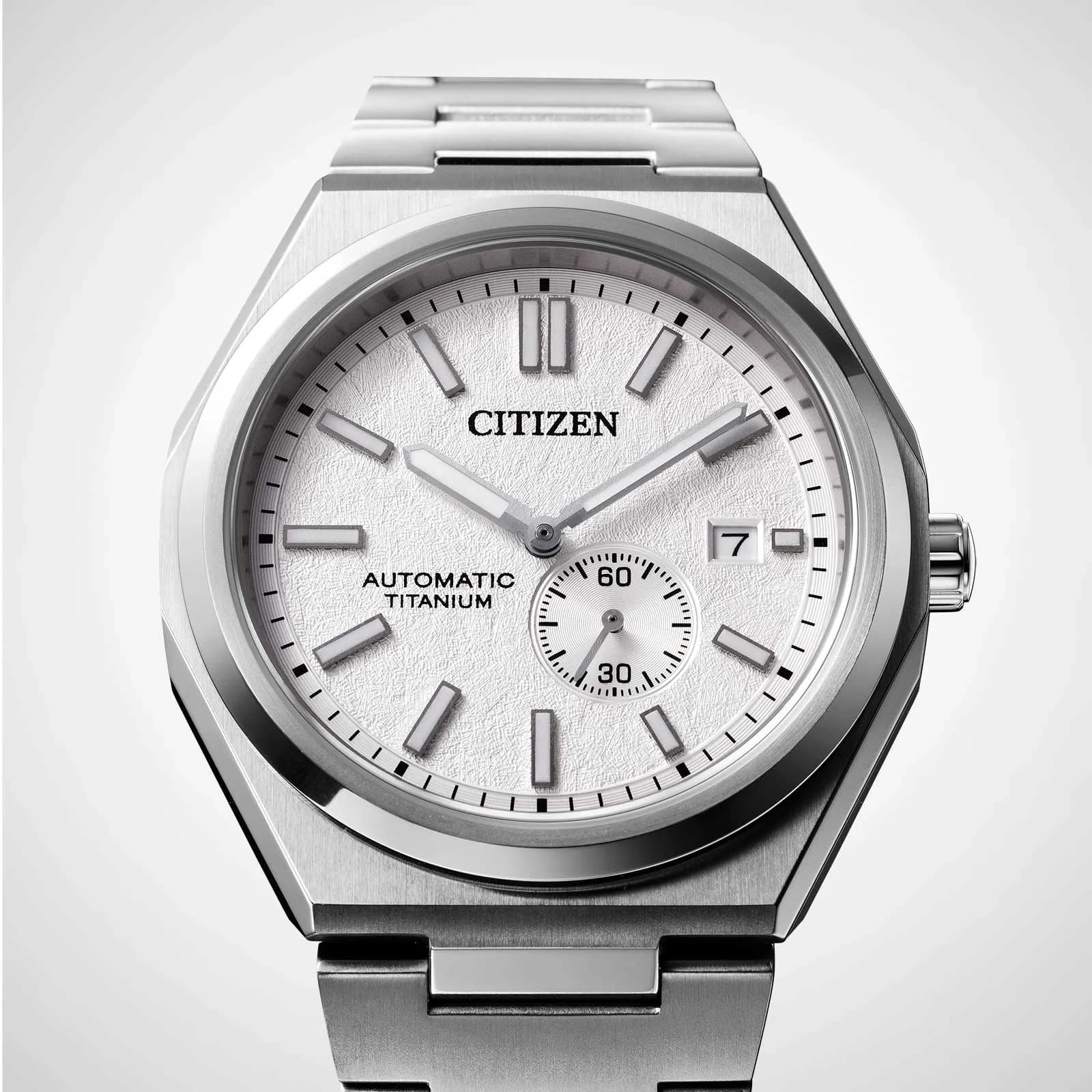 Citizen Super Titanium automatisk - stål/vit NJ0180-80A 5