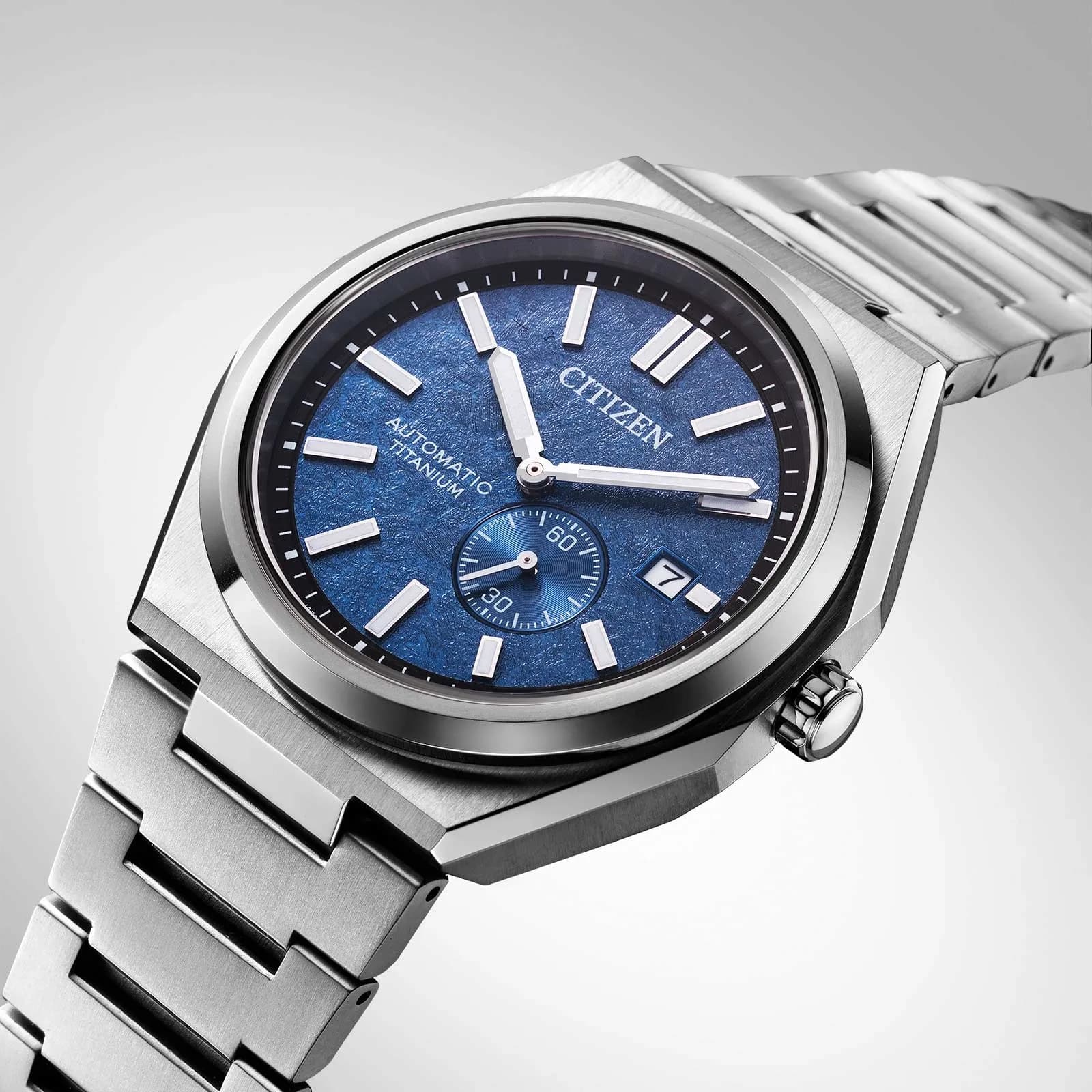 Citizen Super Titanium automatisk - stål/blå NJ0180-80L 4