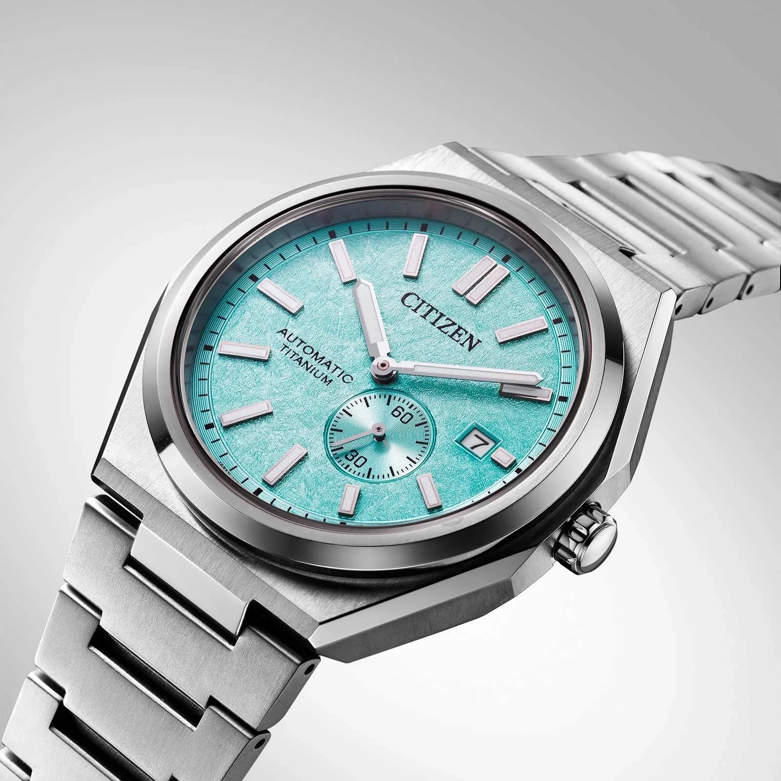 Citizen Super Titanium automatisk - stål/ljusblå NJ0180-80M 3