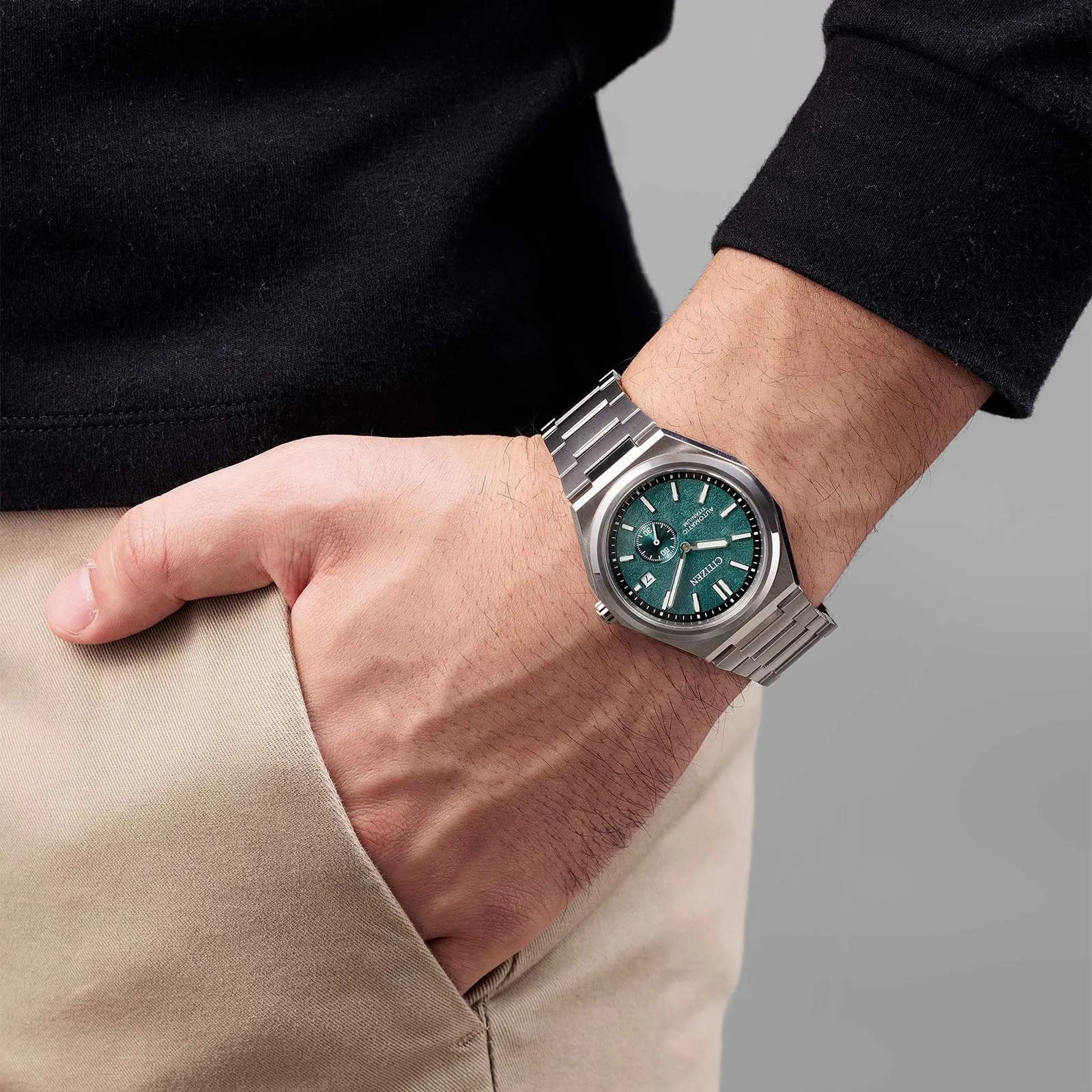 Citizen Super Titanium automatisk - blågrön NJ0180-80X 6