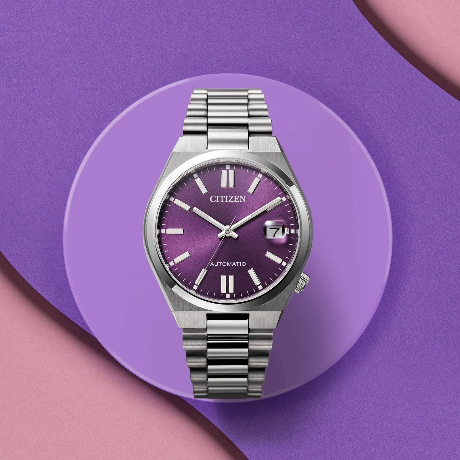 Citizen Tsuyosa Automatic - stål/lila 37mm NJ0200-50W 4