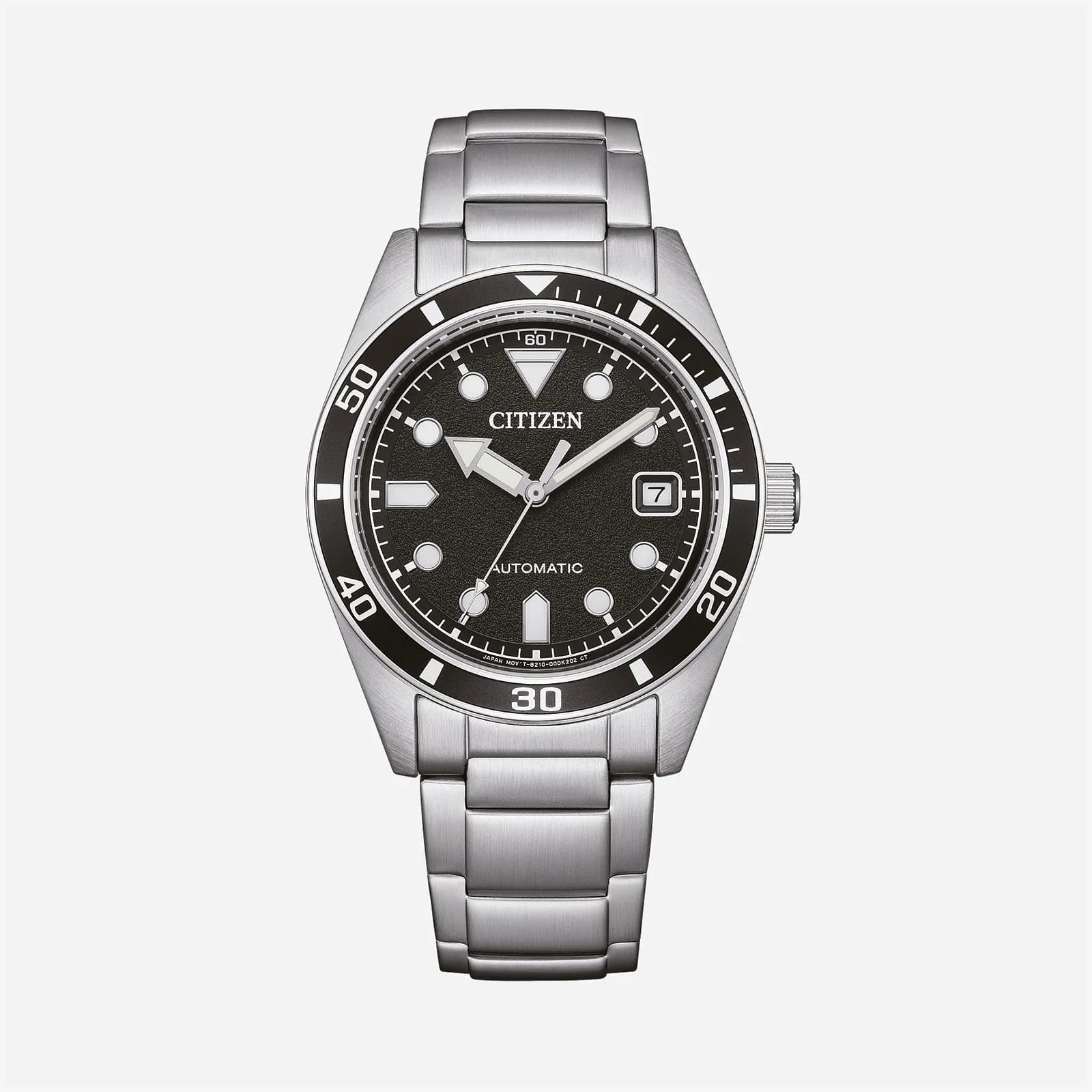 Citizen Automatic Svart/Silver, Stållänk - NJ0221-50E