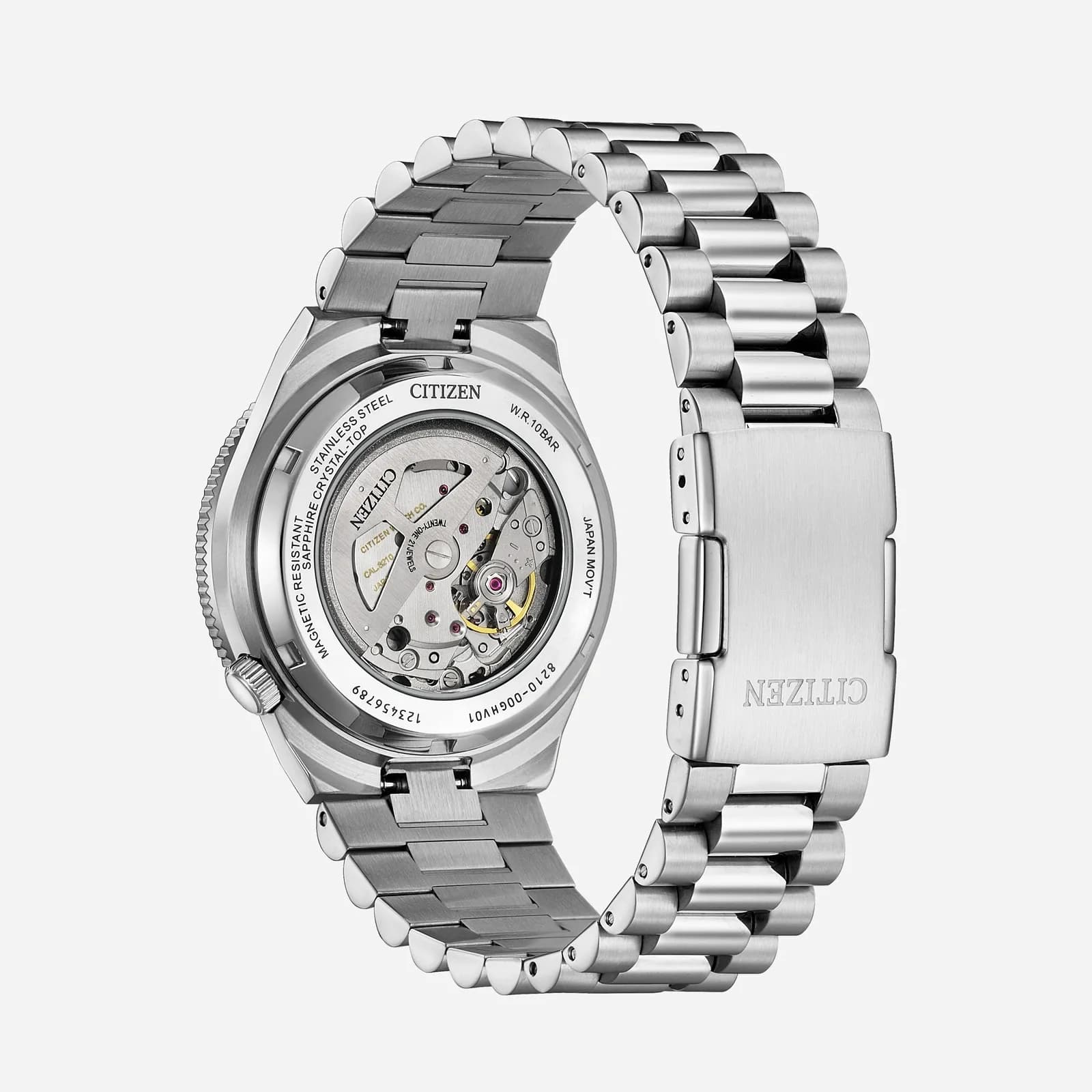 Citizen Automatic Blå/Silver, Stållänk - NJ0230-59L 2