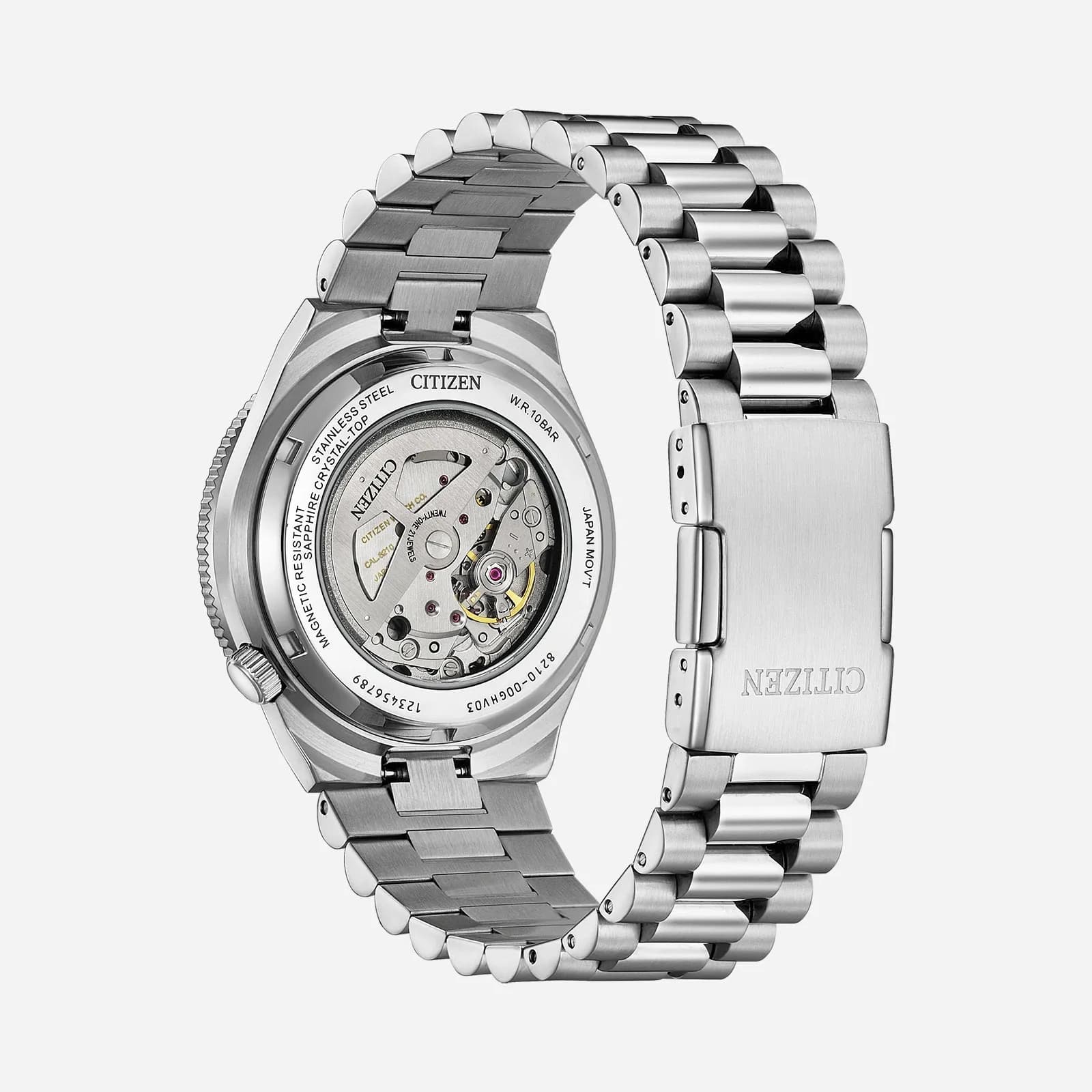 Citizen Automatic Ljusblå/Silver, Stållänk - NJ0231-56L 2