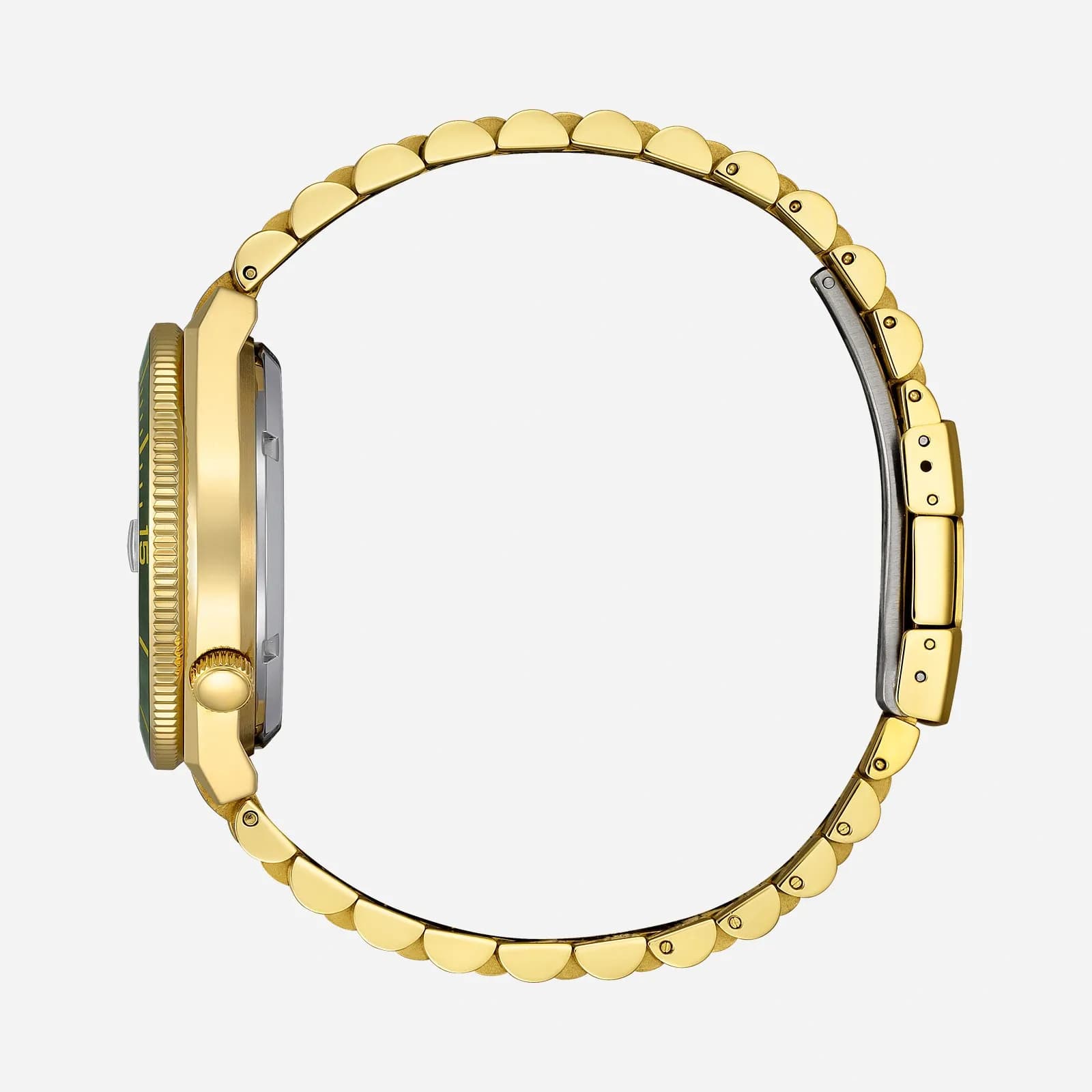 Citizen Automatic Grön/Guld, Stållänk - NJ0232-53X 3