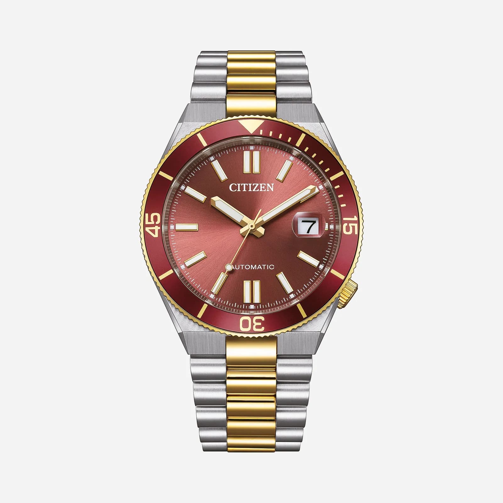 Citizen Automatic Rosa/Silver, Stållänk - NJ0234-58X