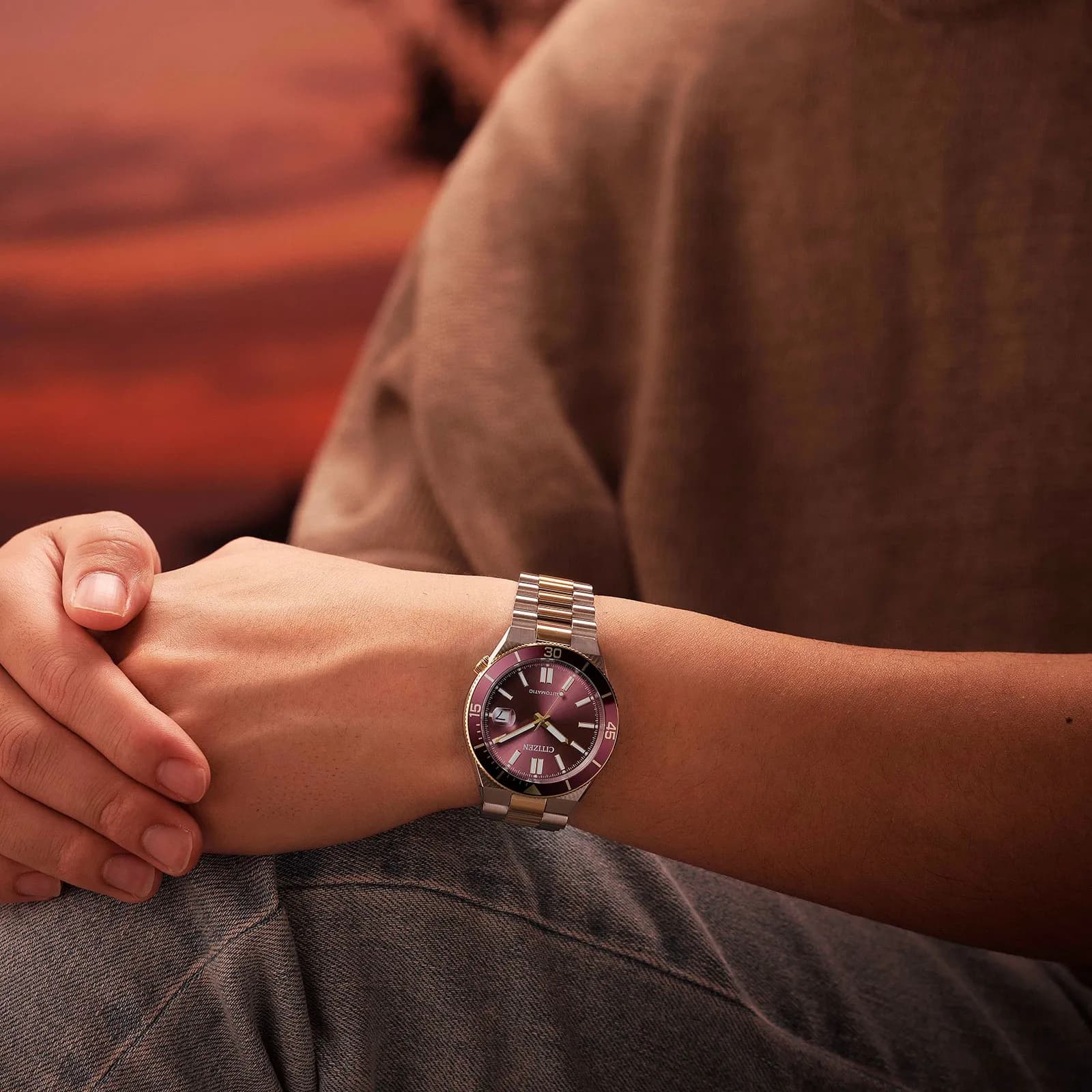 Citizen Automatic Rosa/Silver, Stållänk - NJ0234-58X 4