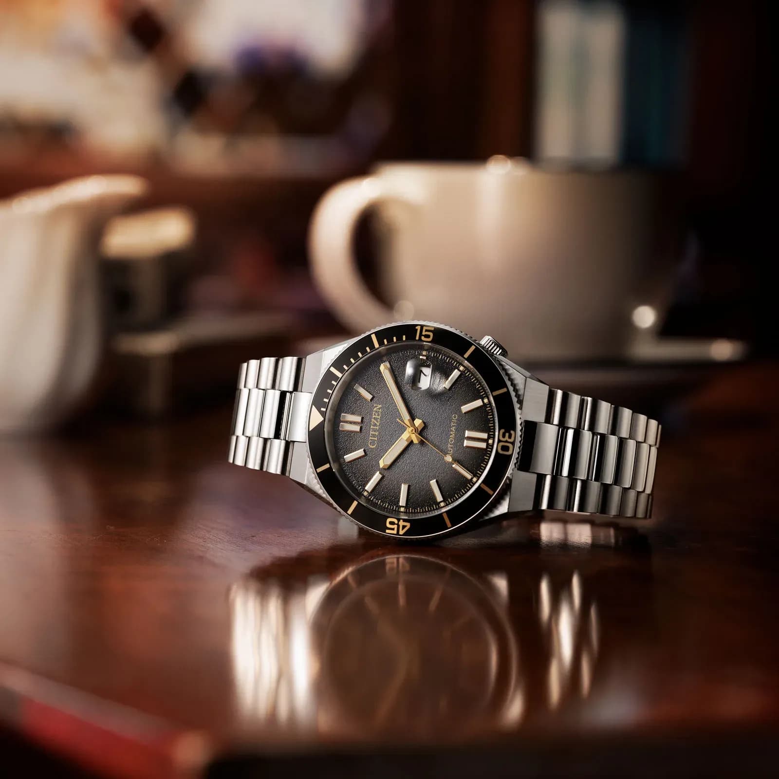 Citizen Tsuyosa automatisk herr svart/stål, metallband - NJ0238-57E 3