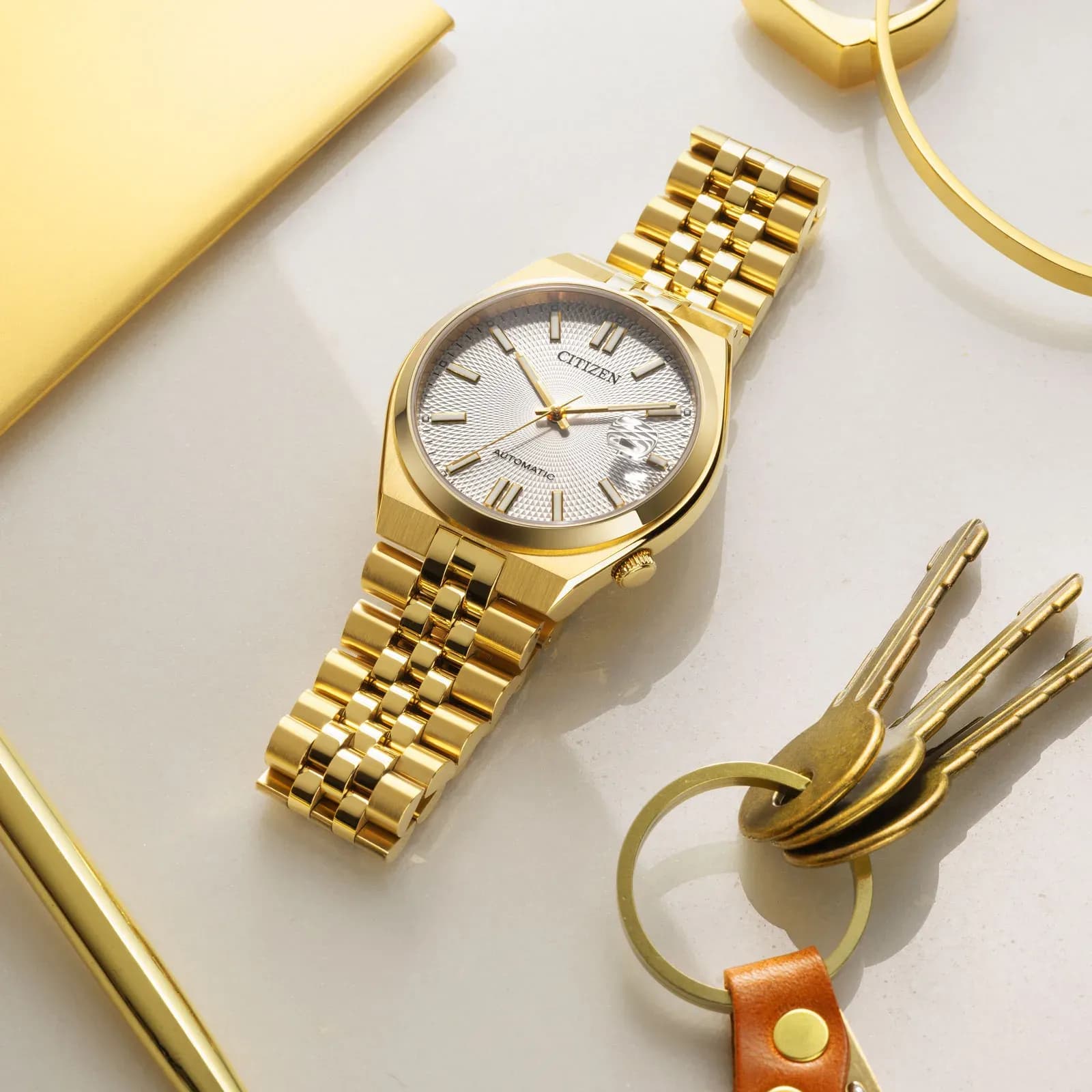 Citizen Tsuyosa automatisk herr vit/guld - NK0022-50A 4