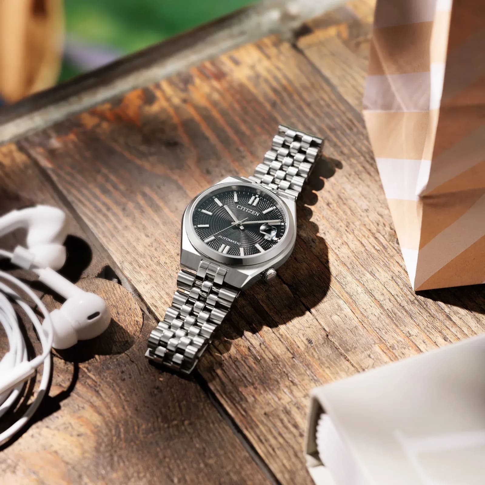 Citizen Tsuyosa automatisk herr svart/stål - NK0030-51E 5