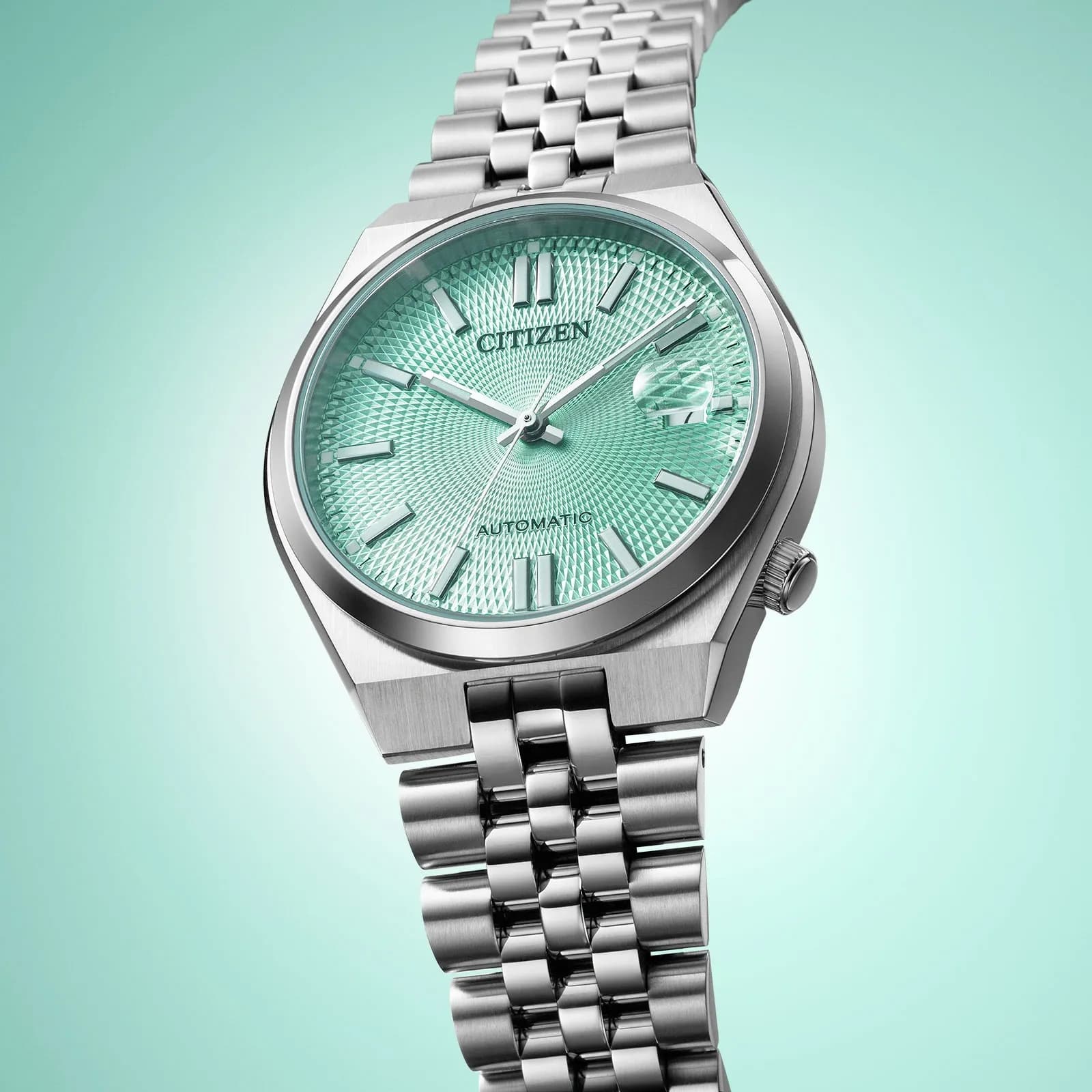 Citizen Tsuyosa automatisk herr grön/stål - NK0030-51X 4