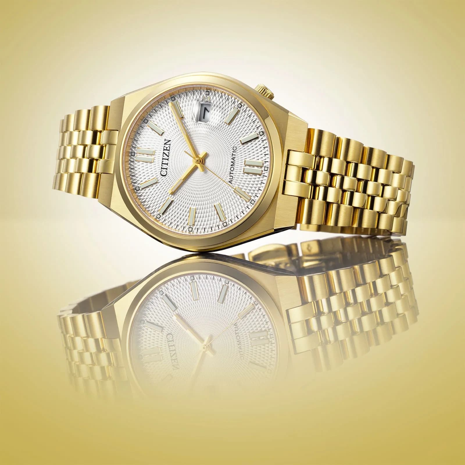 Citizen Tsuyosa automatisk herr vit/guld - NK0032-56A 4