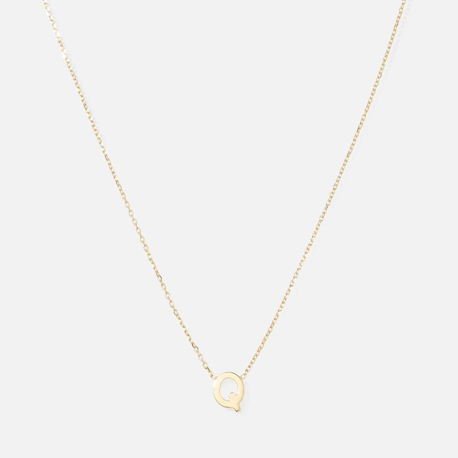 Halsband 9k guld - bokstav Q, 43cm