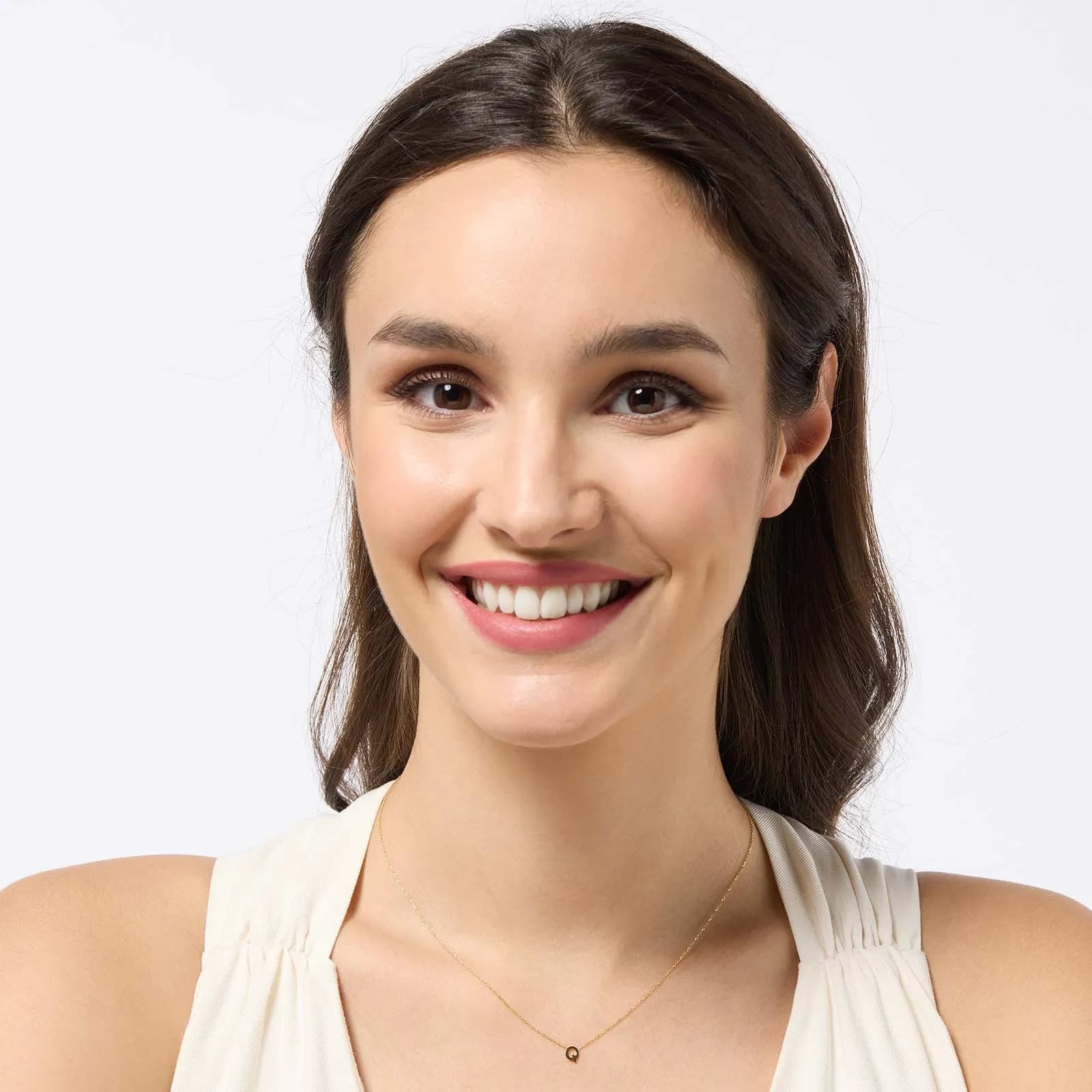 Halsband 9k guld - bokstav Q, 43cm 3