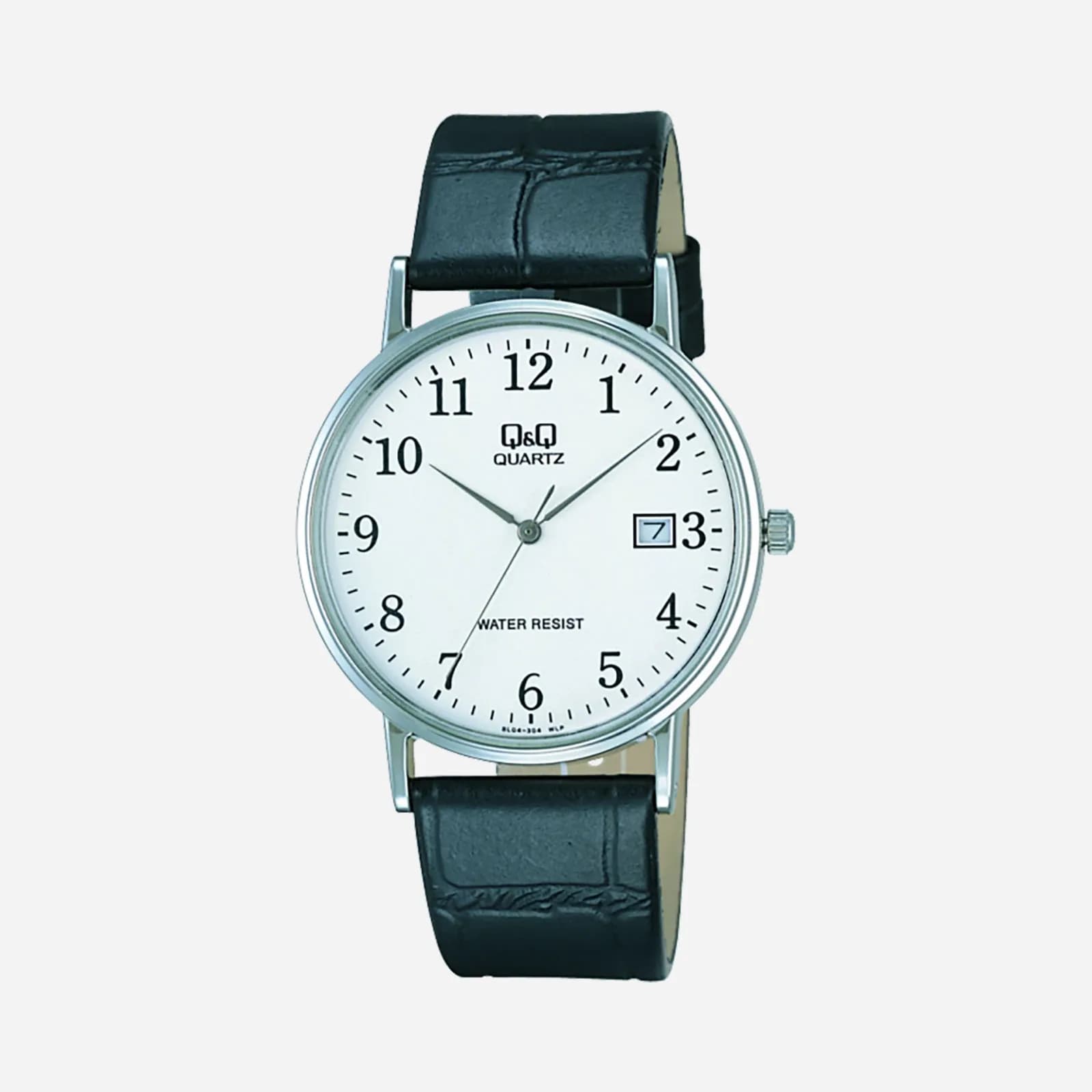 Q&Q herrklocka - svart/silver, datum, 36 mm 1
