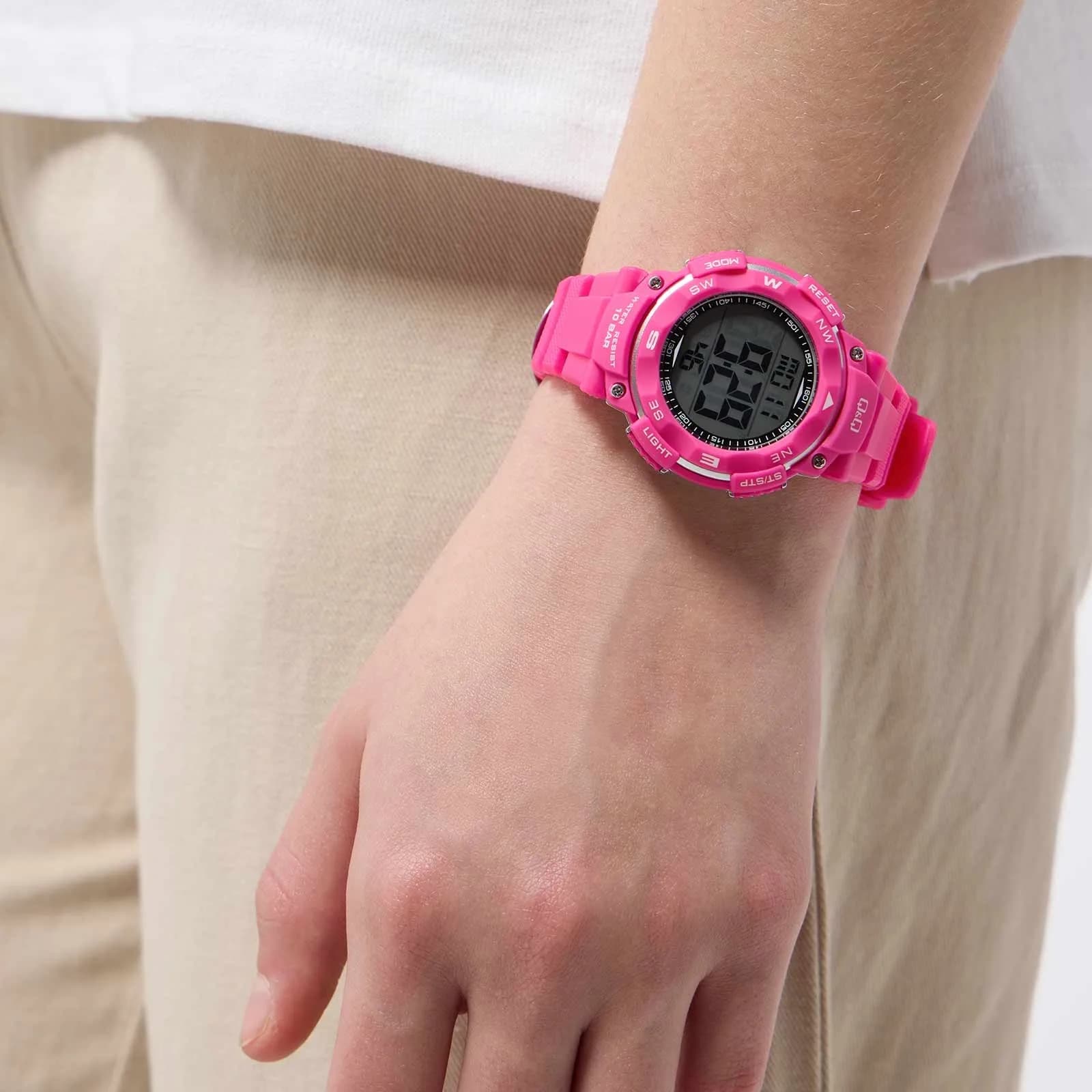 Q&Q digital barnklocka - rosa plast, 38 mm 3
