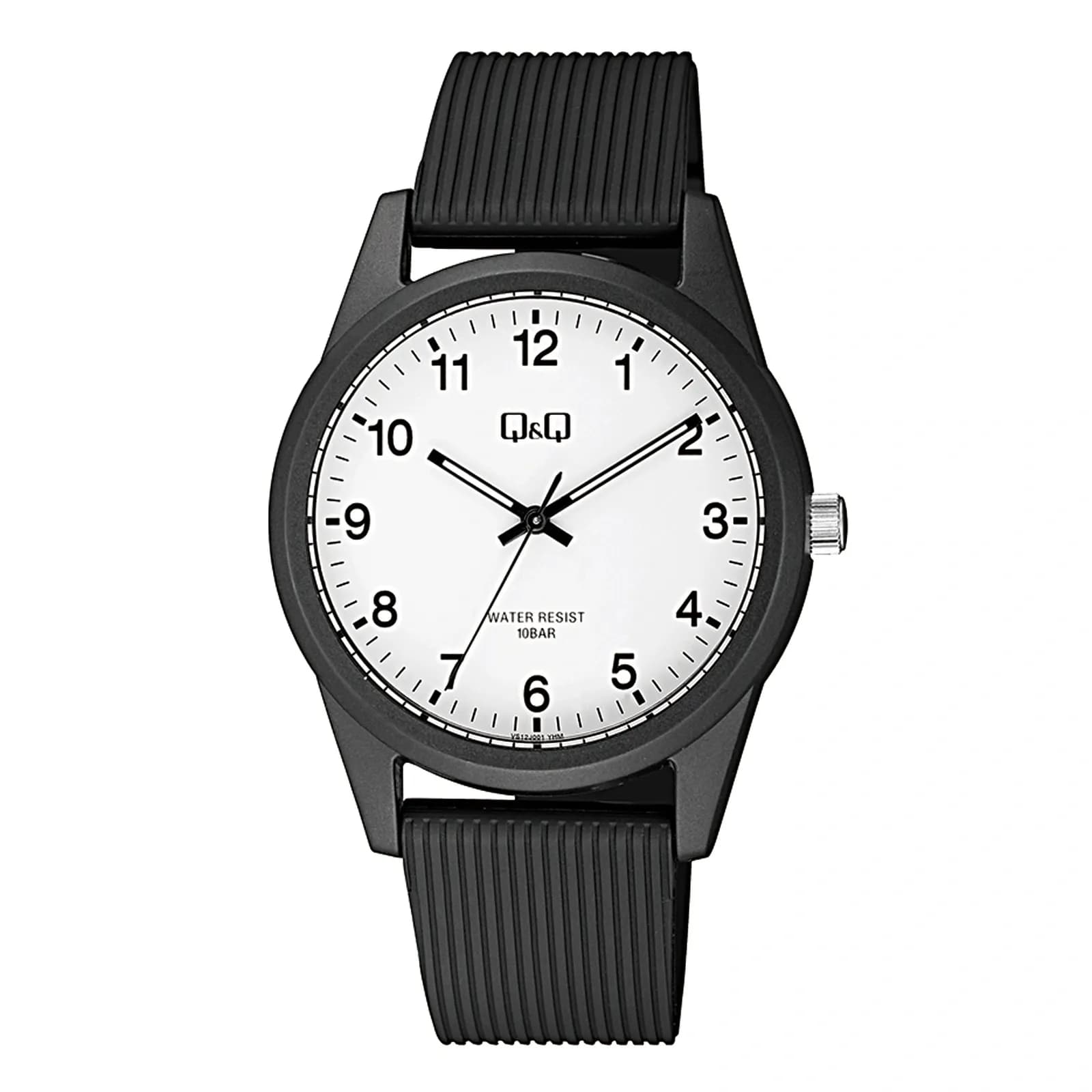 Q&Q barnklocka vit/svart, gummiband - VS12J001Y