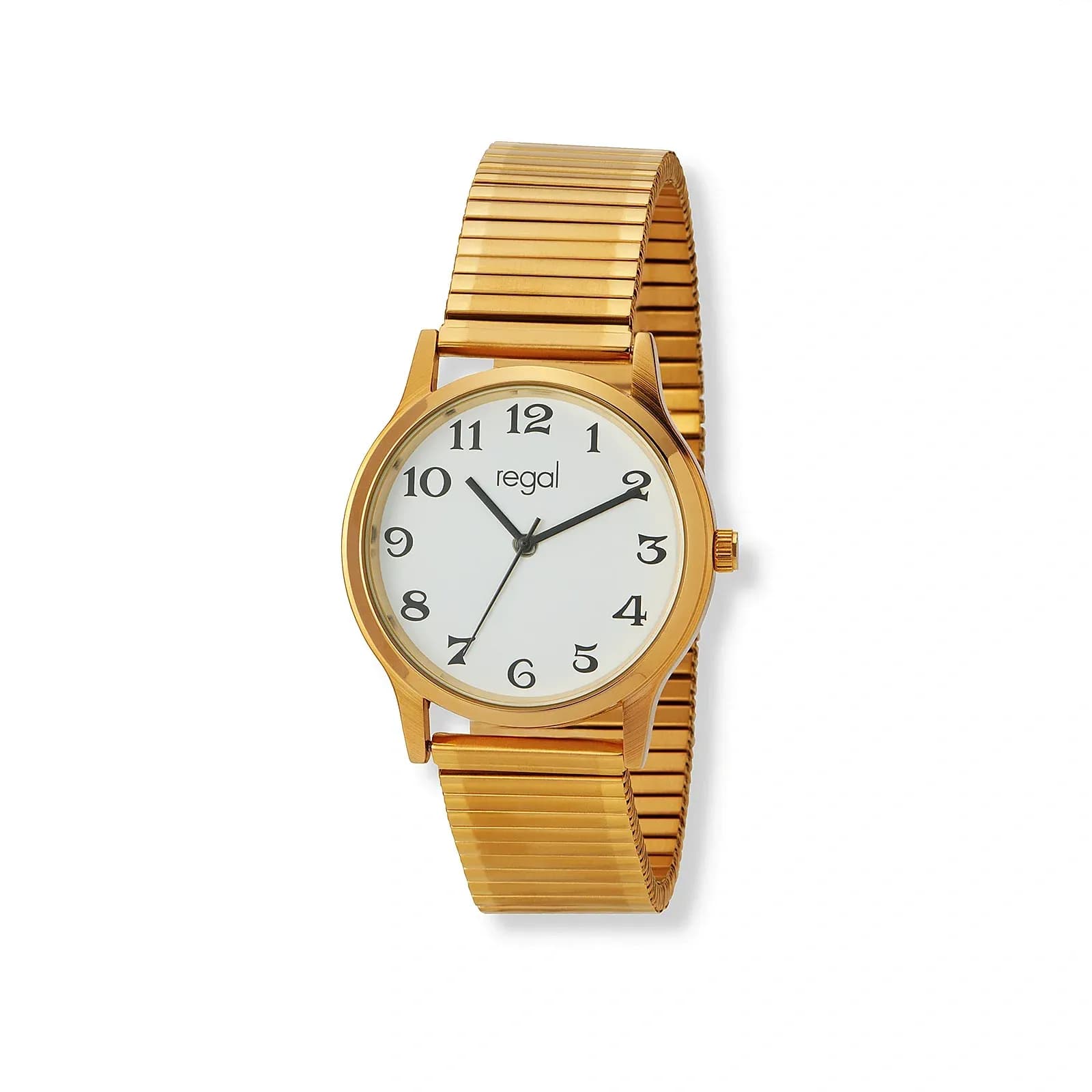 Regal herrklocka guldton/vit, flexband