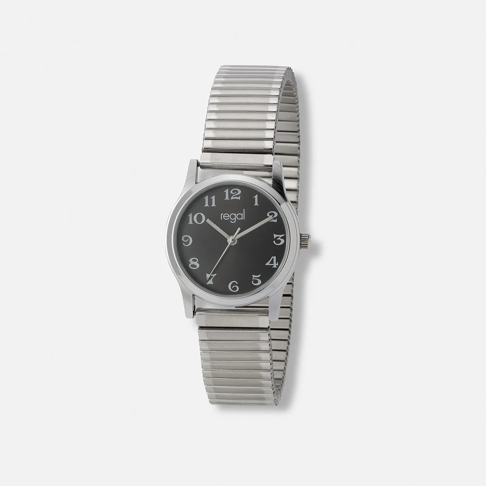 Regal damklocka silver/svart, flexband