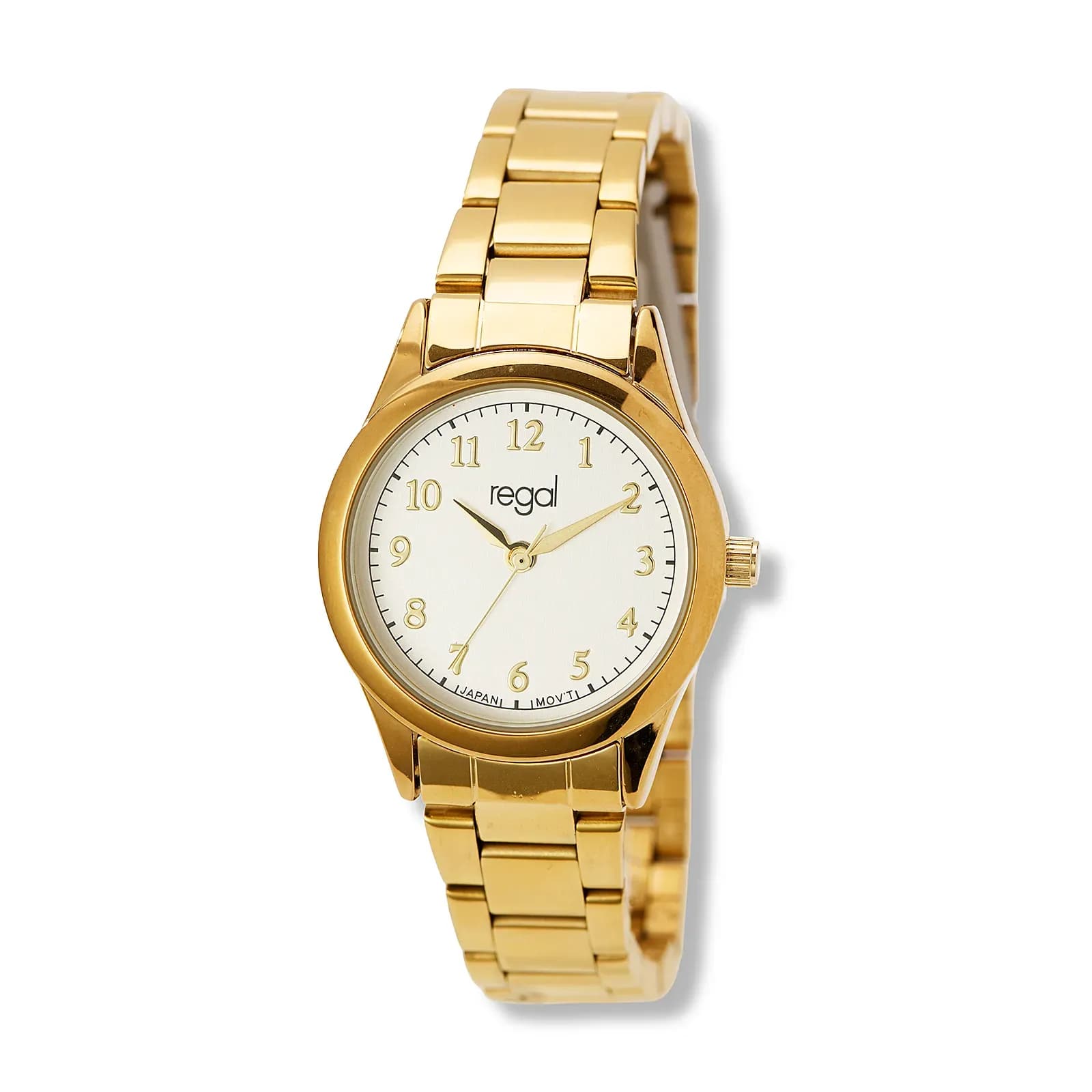 Regal damklocka vit/guld, metallband - R22688-112 1