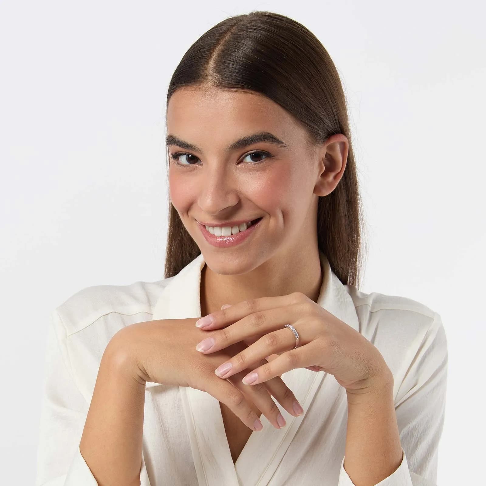 Alliansring Katrin - 18k vitguld, labbodlade diamanter, 0,5 ct 3