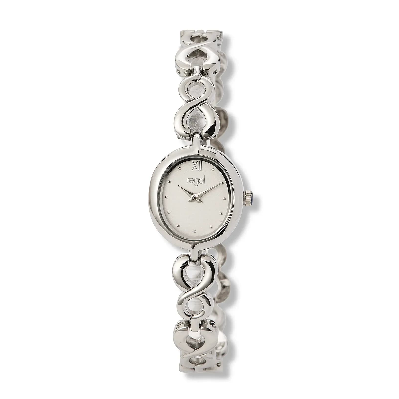 Regal damklocka silver, metallband - R25074-642