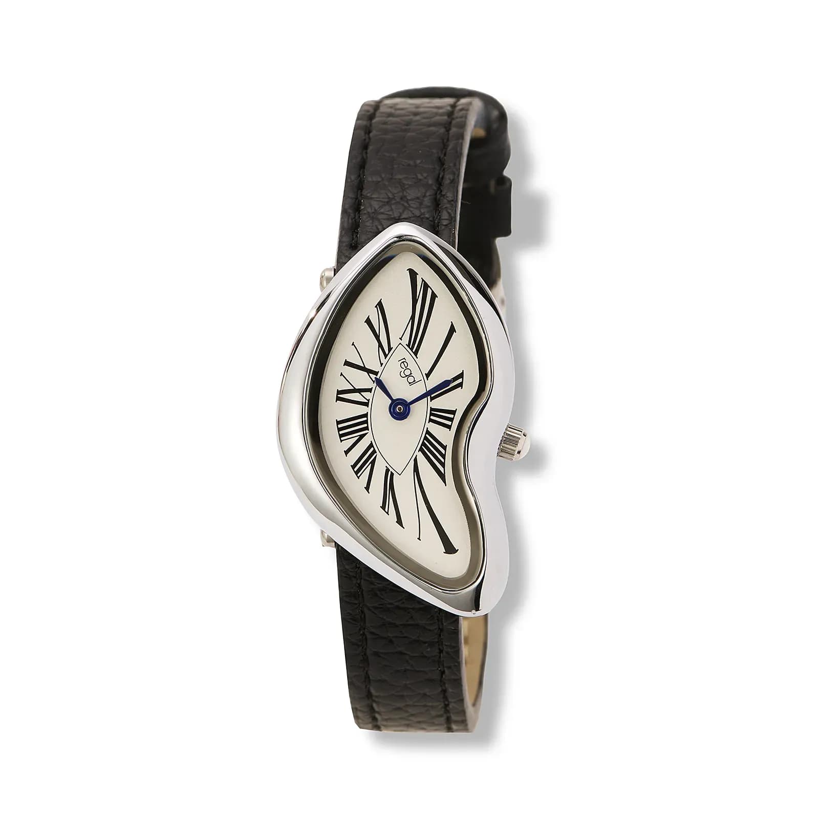 Regal damklocka vit/silver,  brunt band - R25114-627