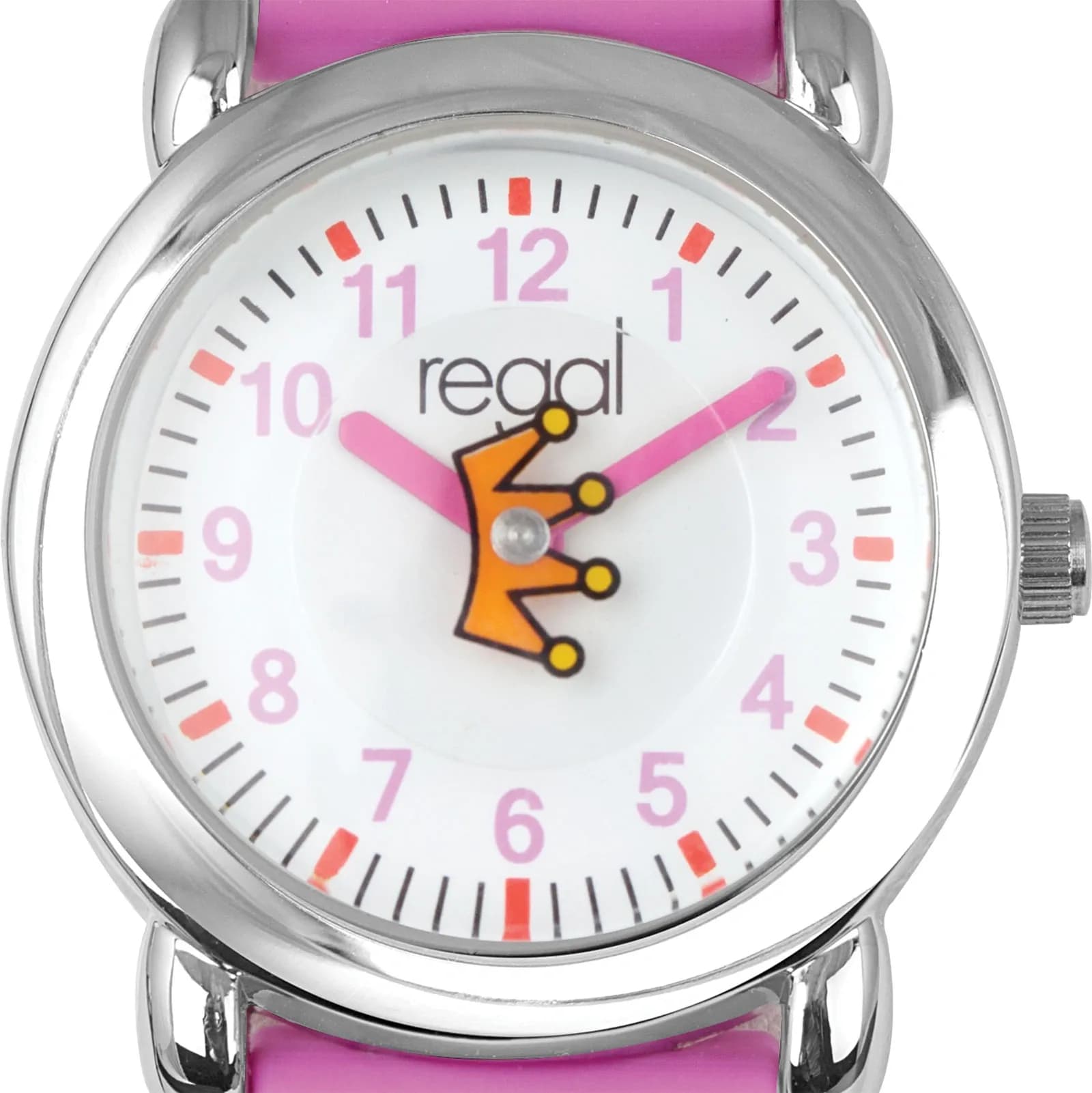 Regal barnklocka - rosa gummiband,  prinsessa, 29 mm 2