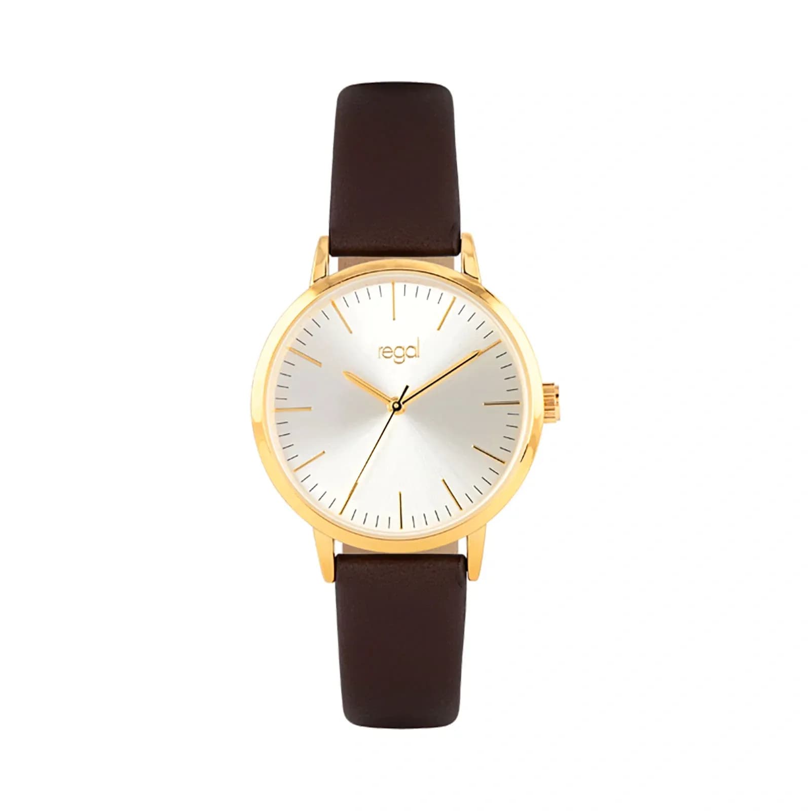 Regal damklocka - svart band, guldton/ljus, 36mm