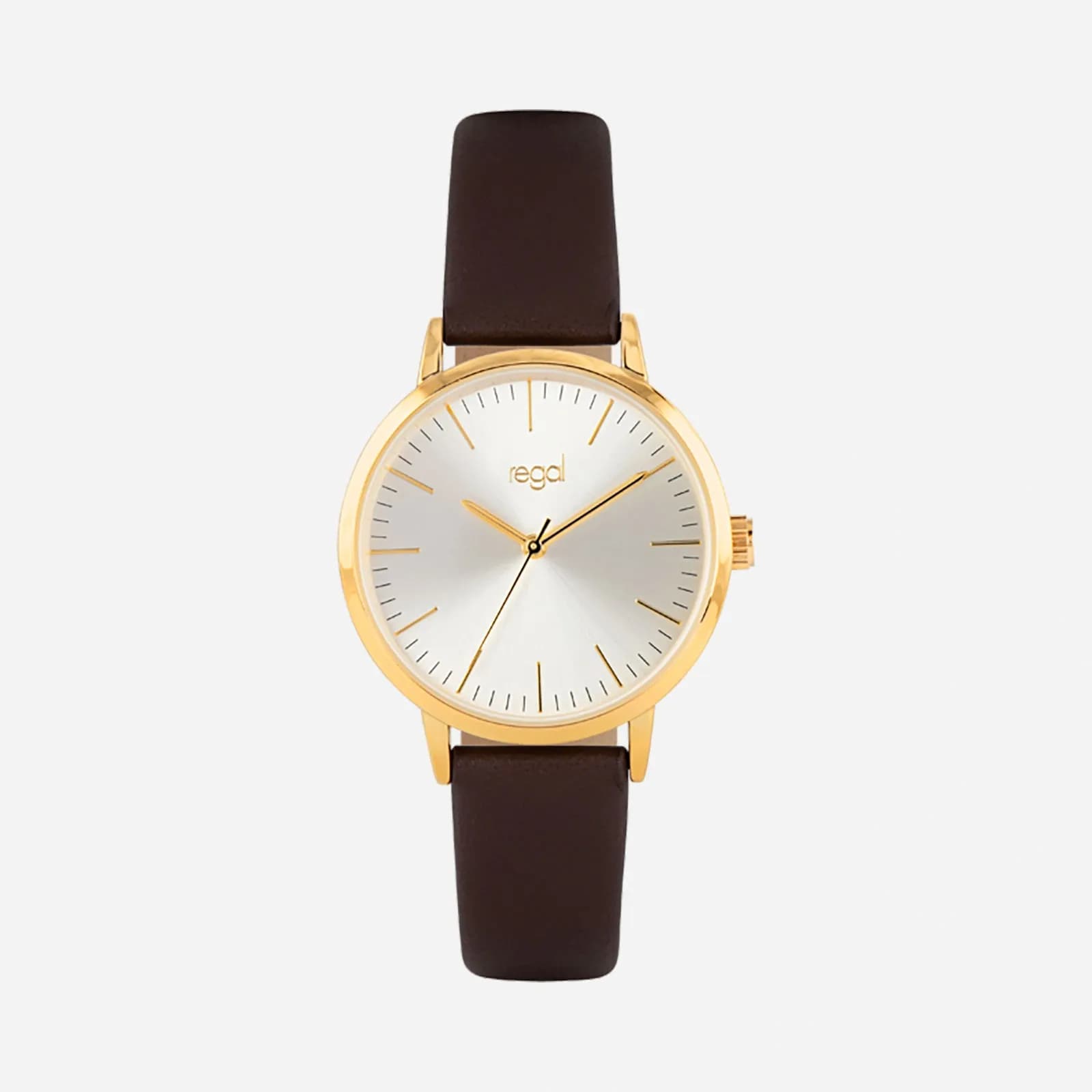 Regal damklocka - svart band, guldton/ljus, 36mm 1