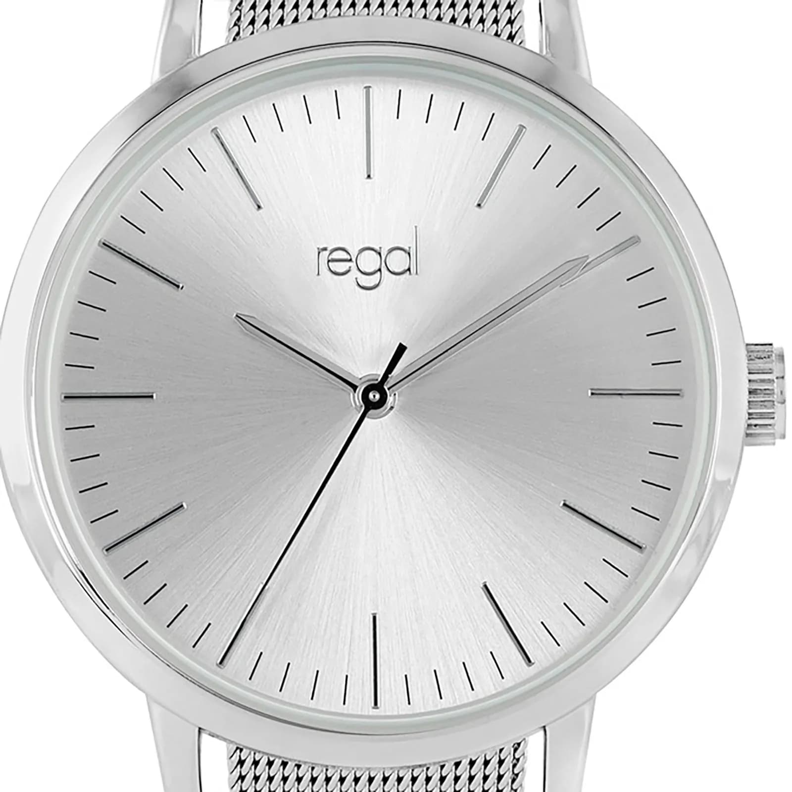 Regal damklocka - meshband, silverton/vit, 36mm 2