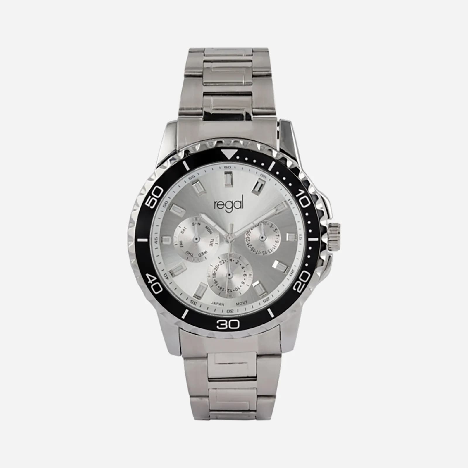 Regal herrklocka - metallband, silverton, 48mm