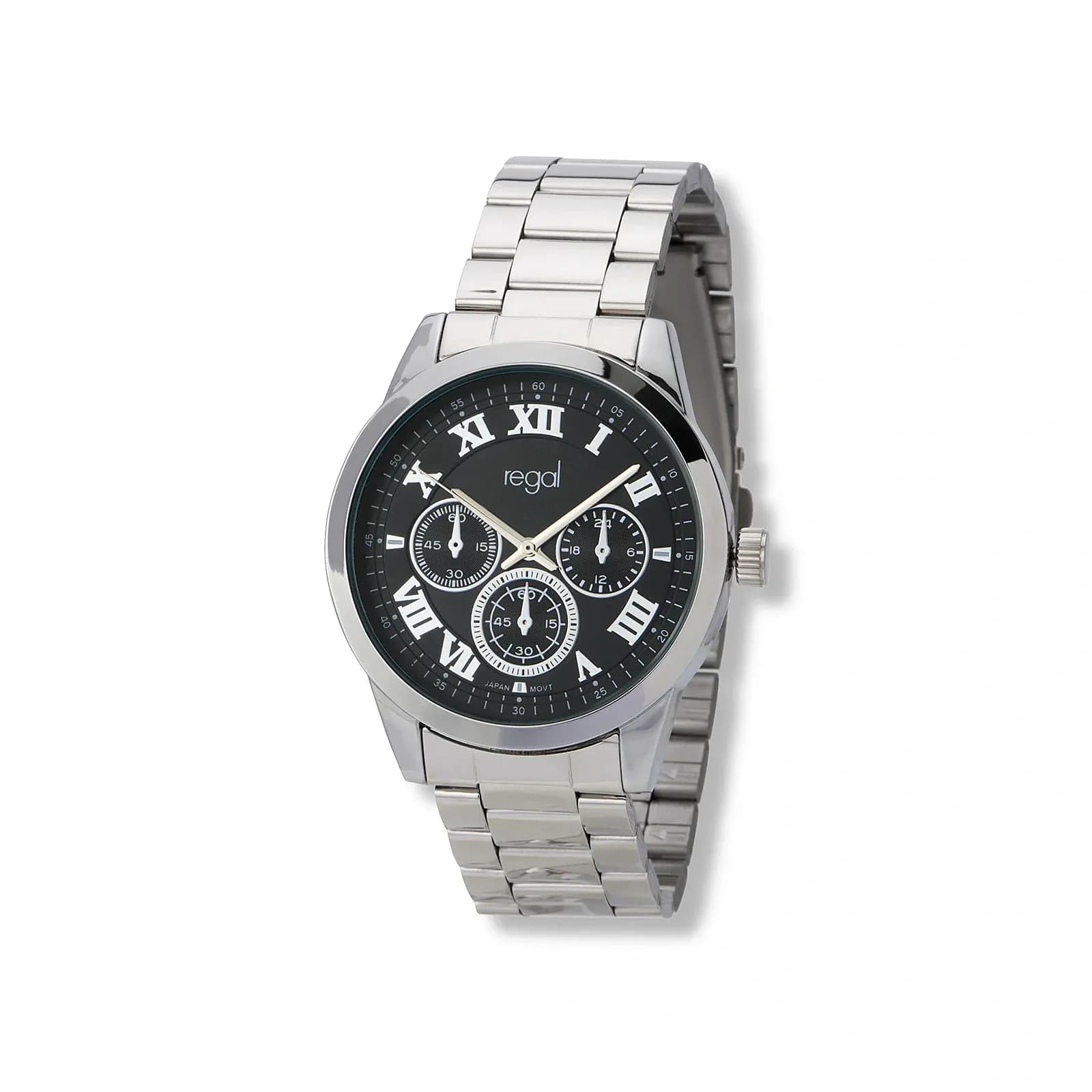 Regal herrklocka - metallband, silverton/svart, 41mm
