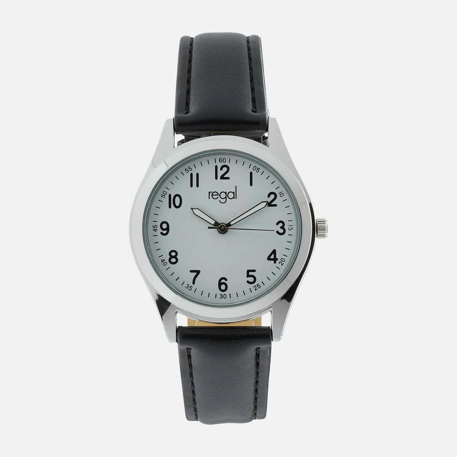 Regal Classic line - svart band, silverton/vit, 36mm