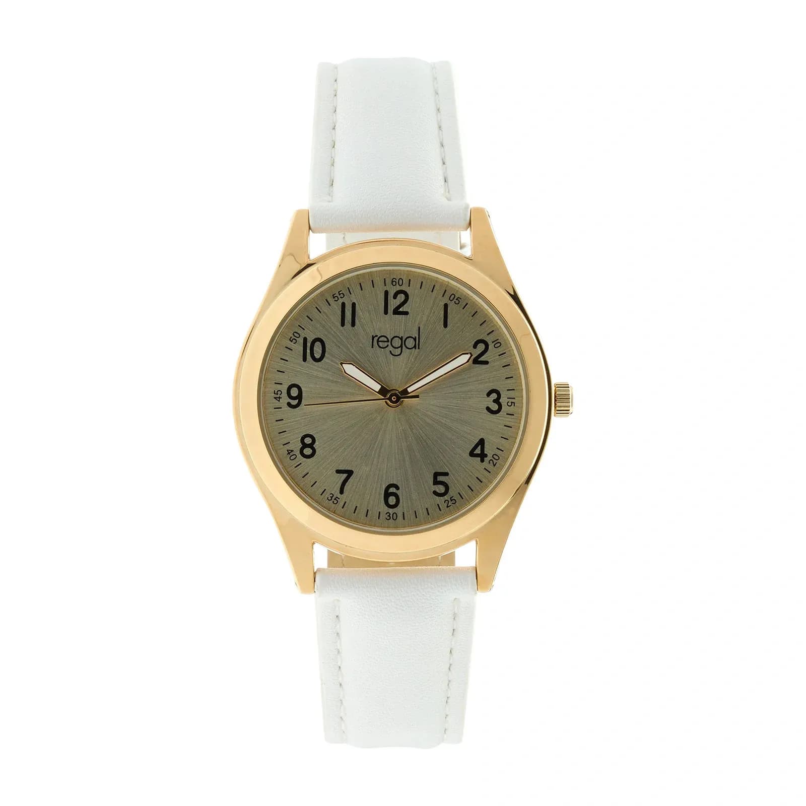 Regal Classic line - vitt band, guldton, 36mm